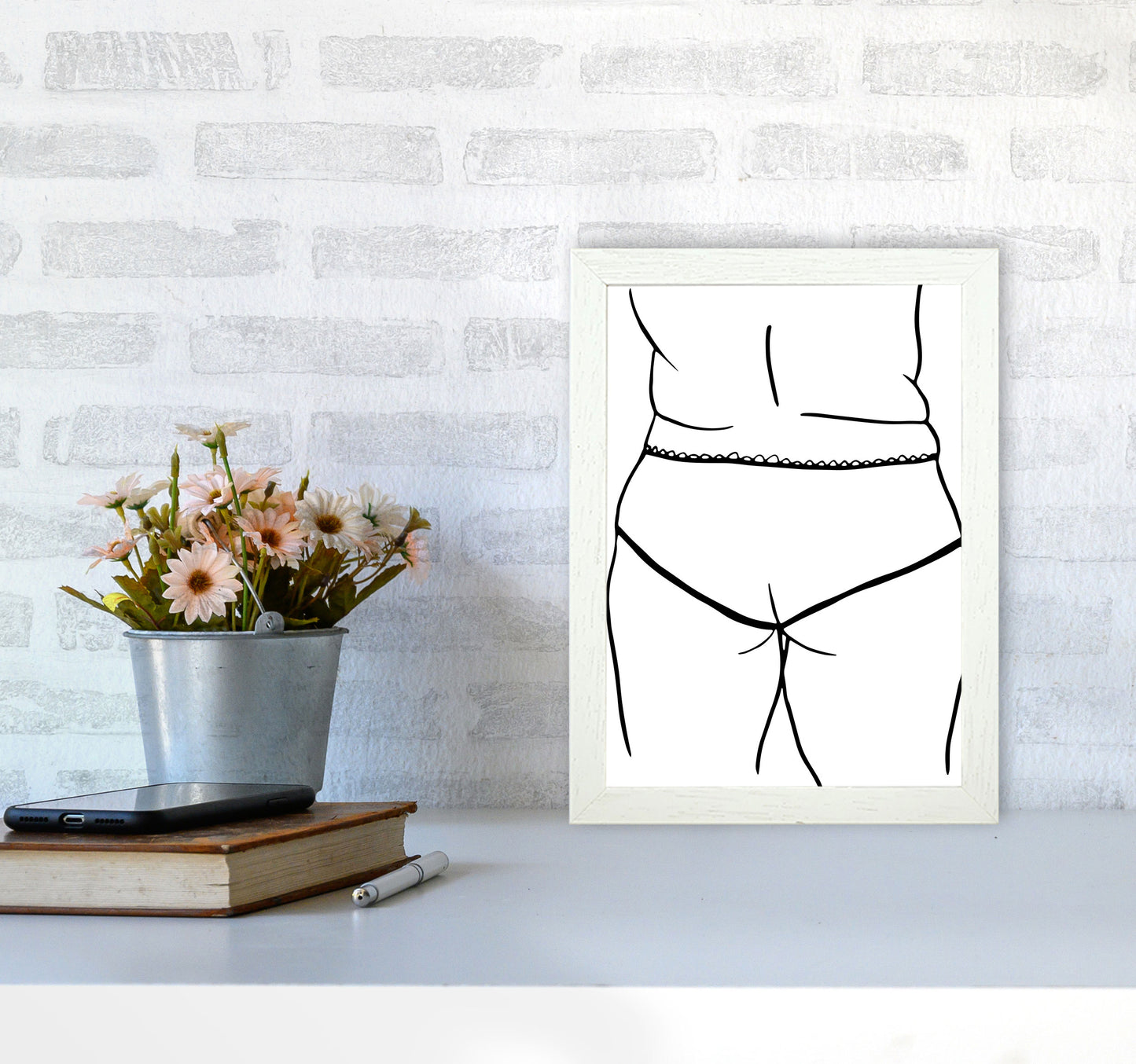 Curvy Female Back2 By Planeta444 A4 Oak Frame