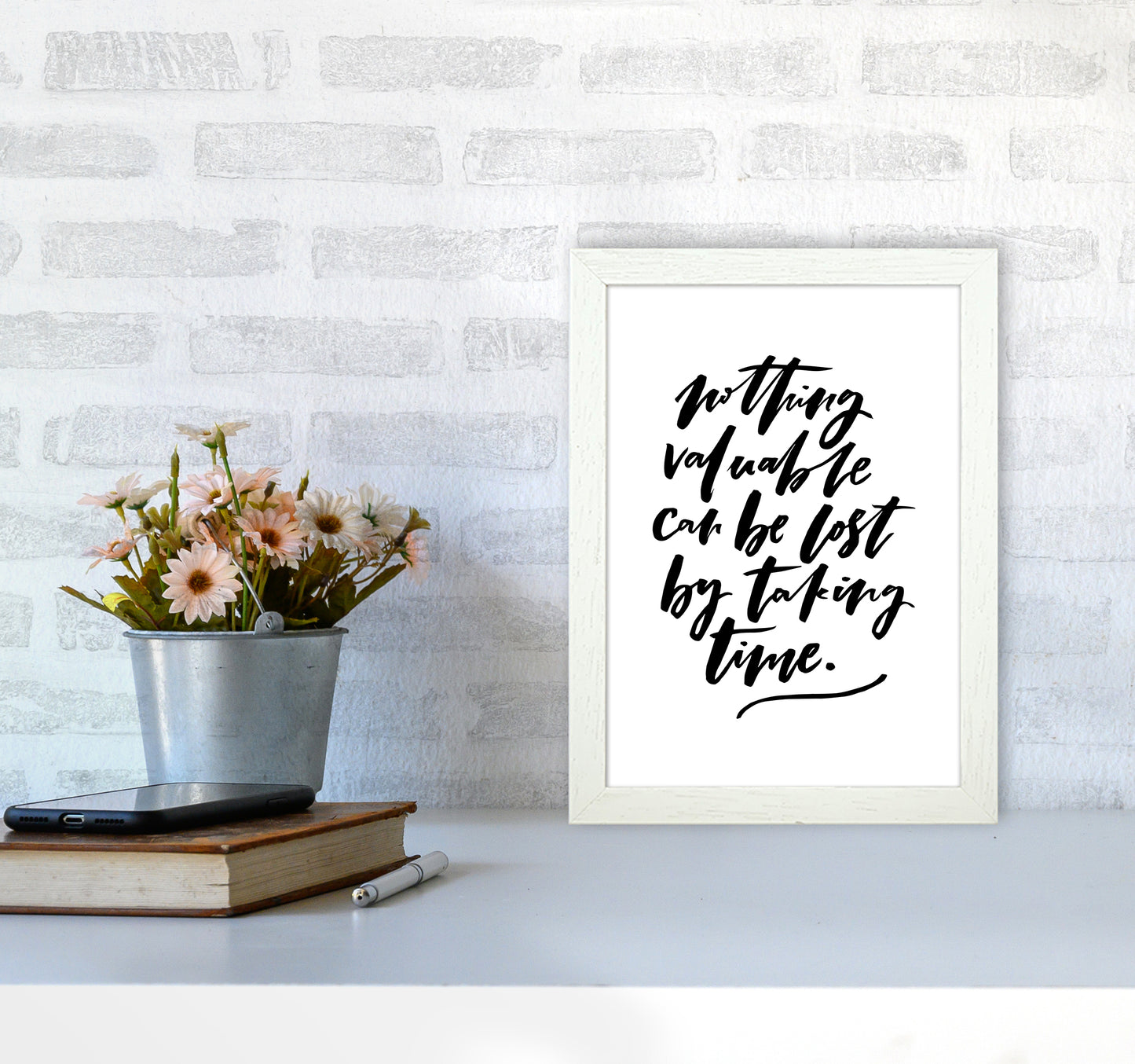 Nothing Valuable Can Be Lost By Planeta444 A4 Oak Frame
