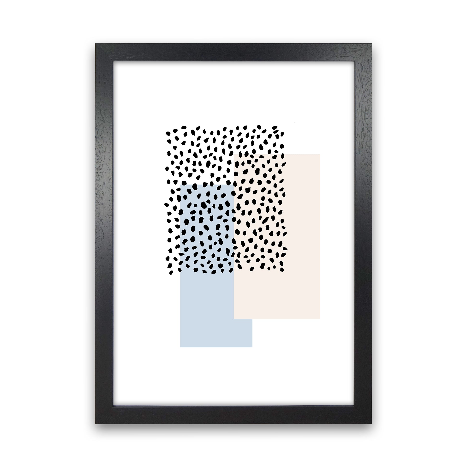 Dots Rectangles Light Blue Nude By Planeta444 Black Grain