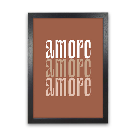 Amore Amore Amore Terracotta By Planeta444 Black Grain