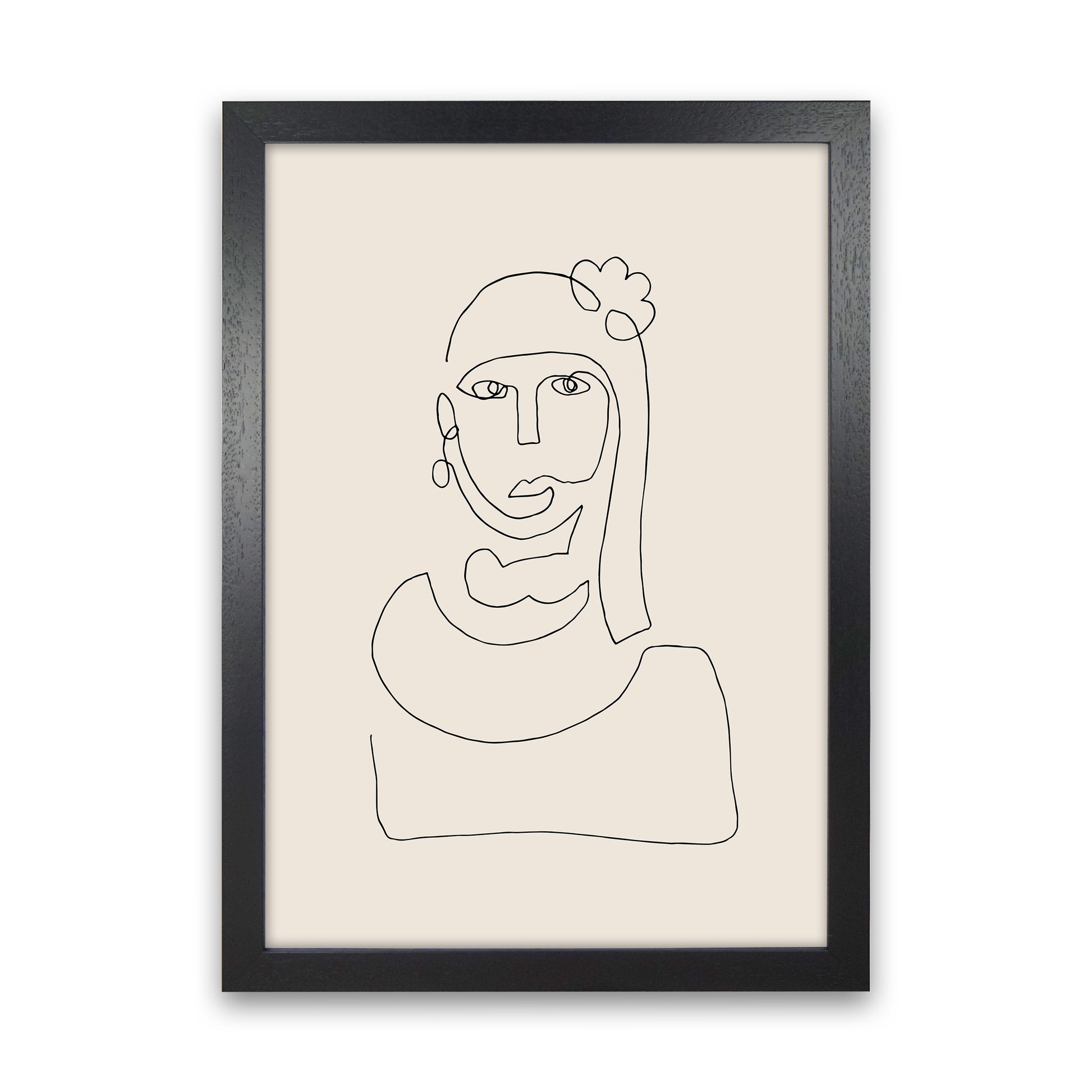 Picasso Line Bust By Planeta444 Black Grain