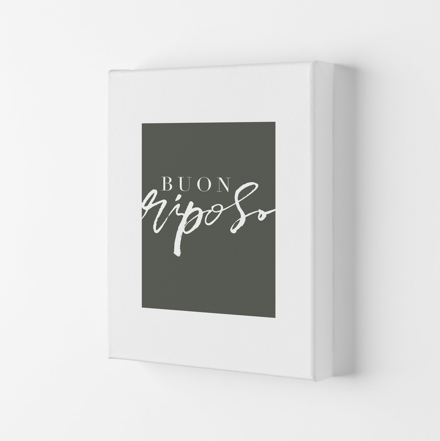Buon Riposo Pewtergreen Color By Planeta444 Canvas