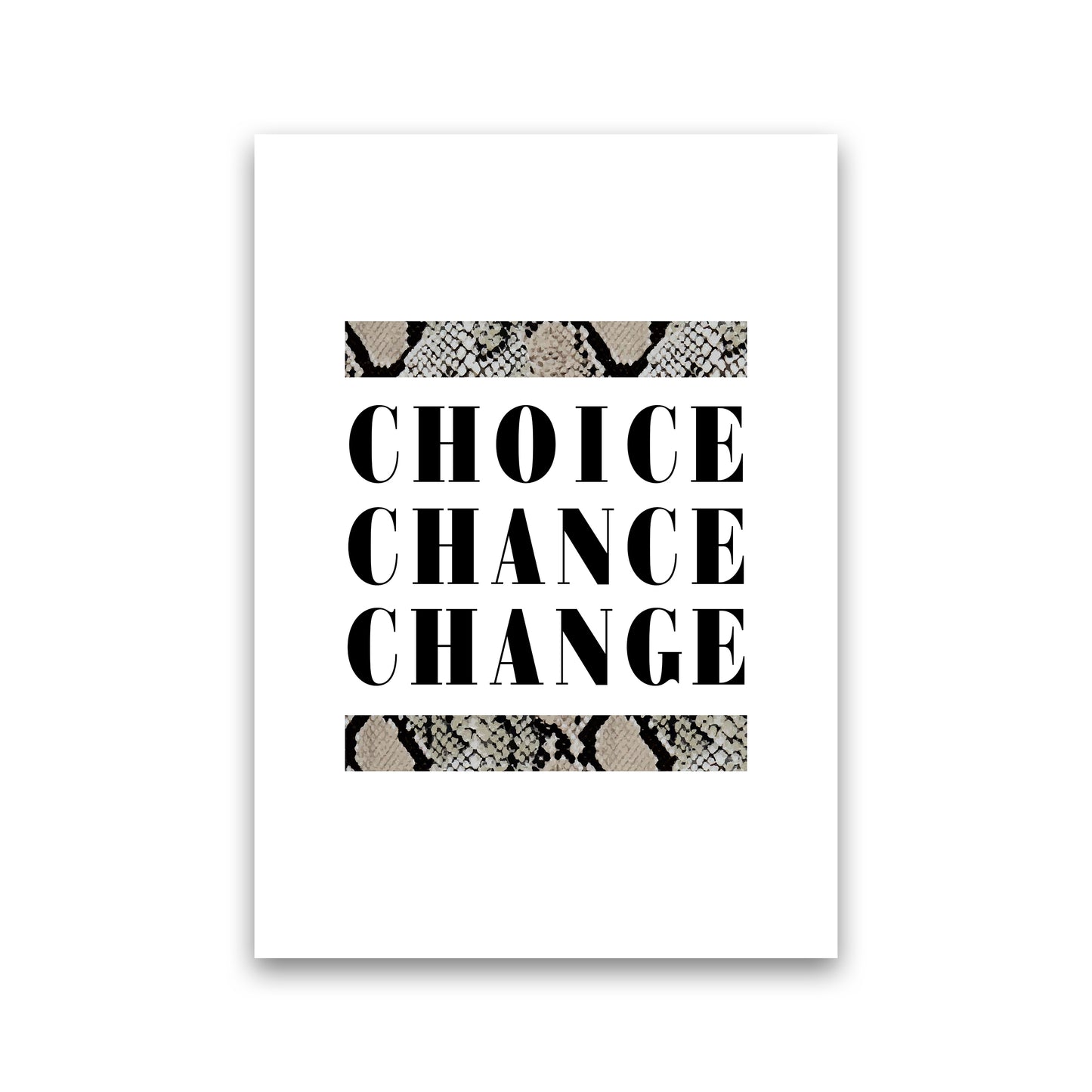 Choice Chance Change Snake By Planeta444 Print Only