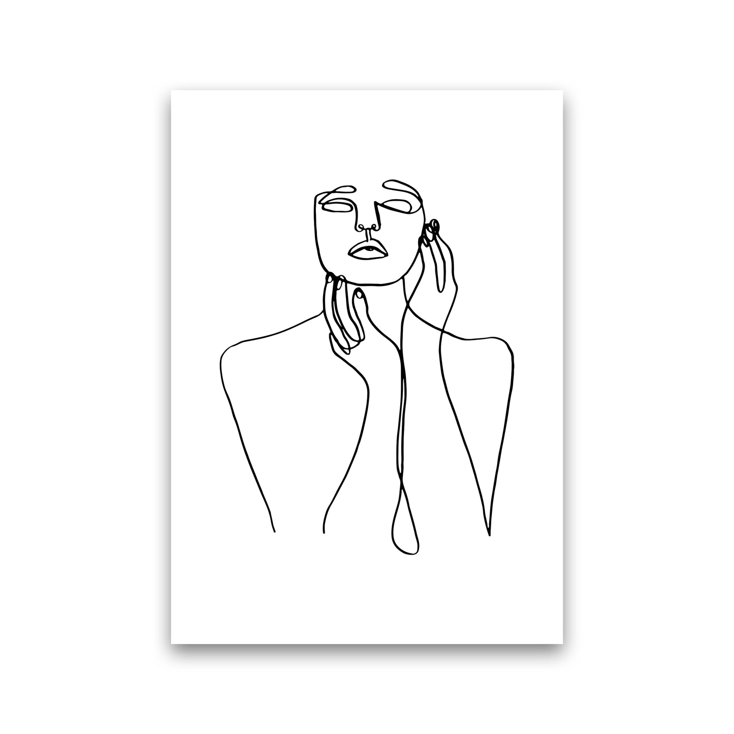 Touching Face With Hands By Planeta444 Print Only