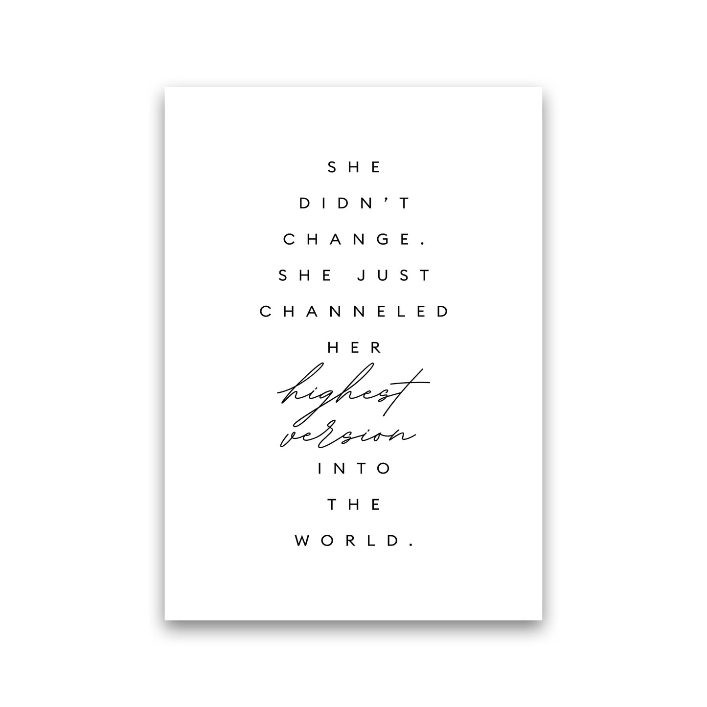 She Didnt Change Type By Planeta444 Print Only