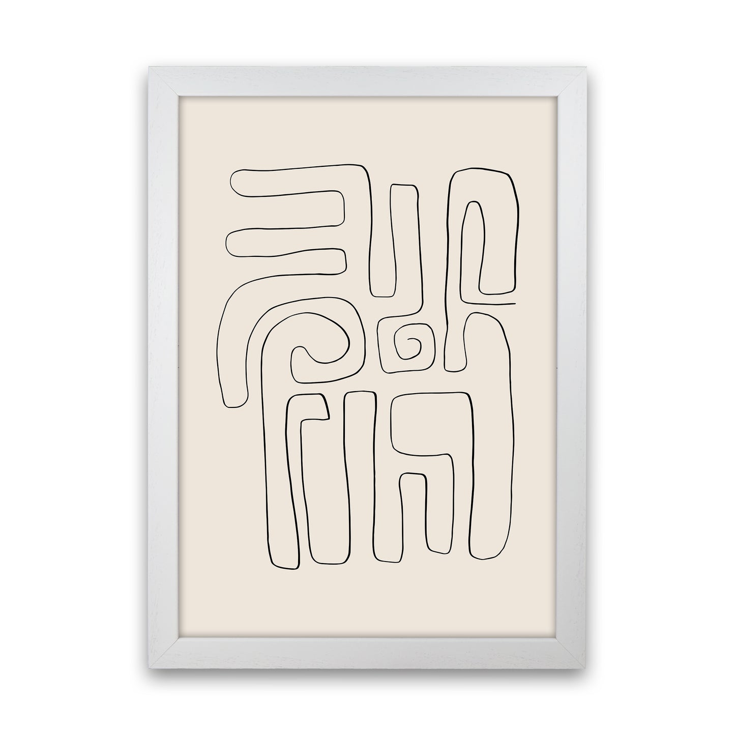 Abstract Line Doodles2 By Planeta444 White Grain