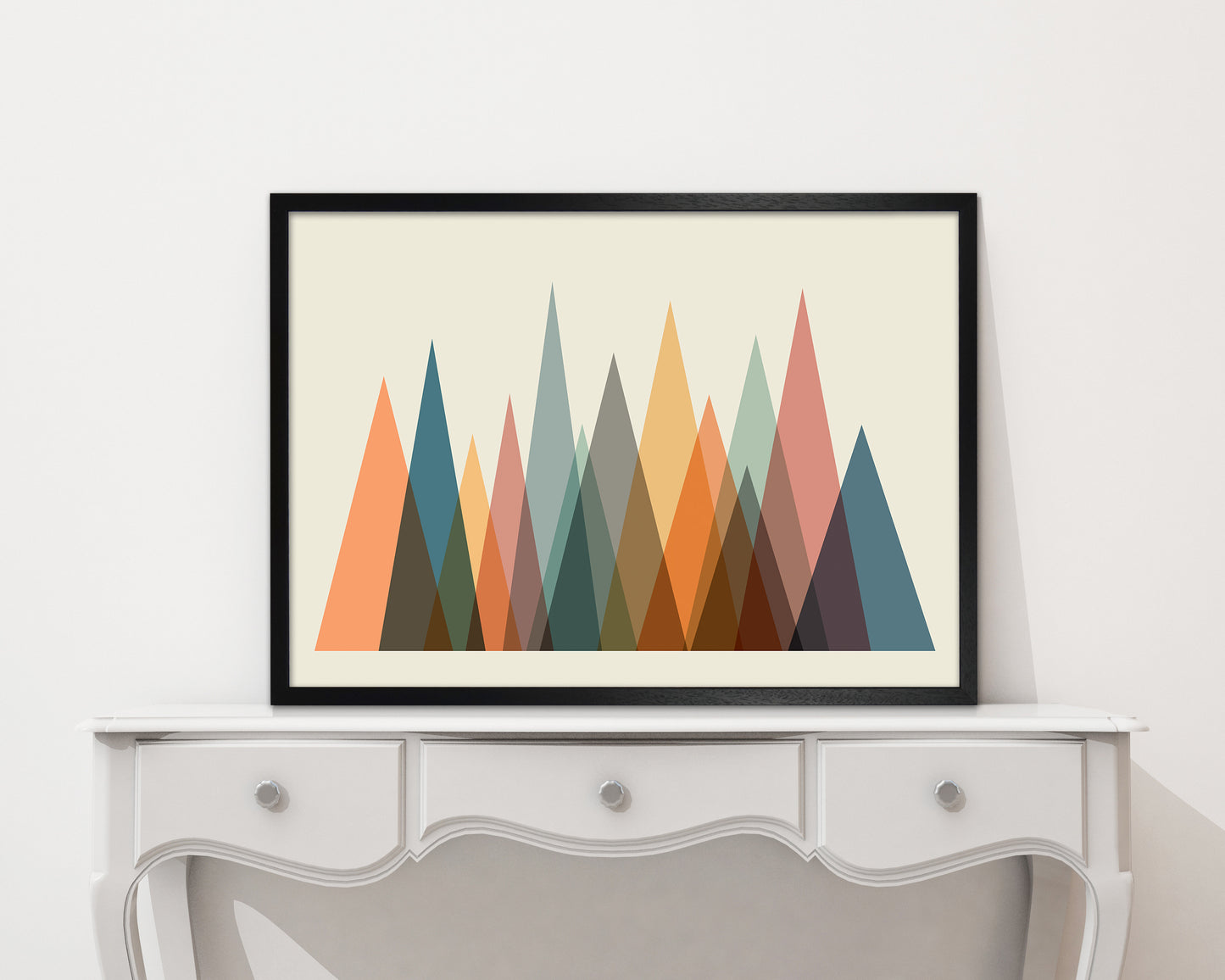 Mid Century Abstract Mountain Original
