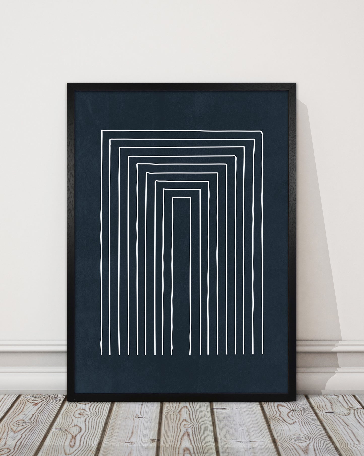 Mid Century Modern Blue Print A