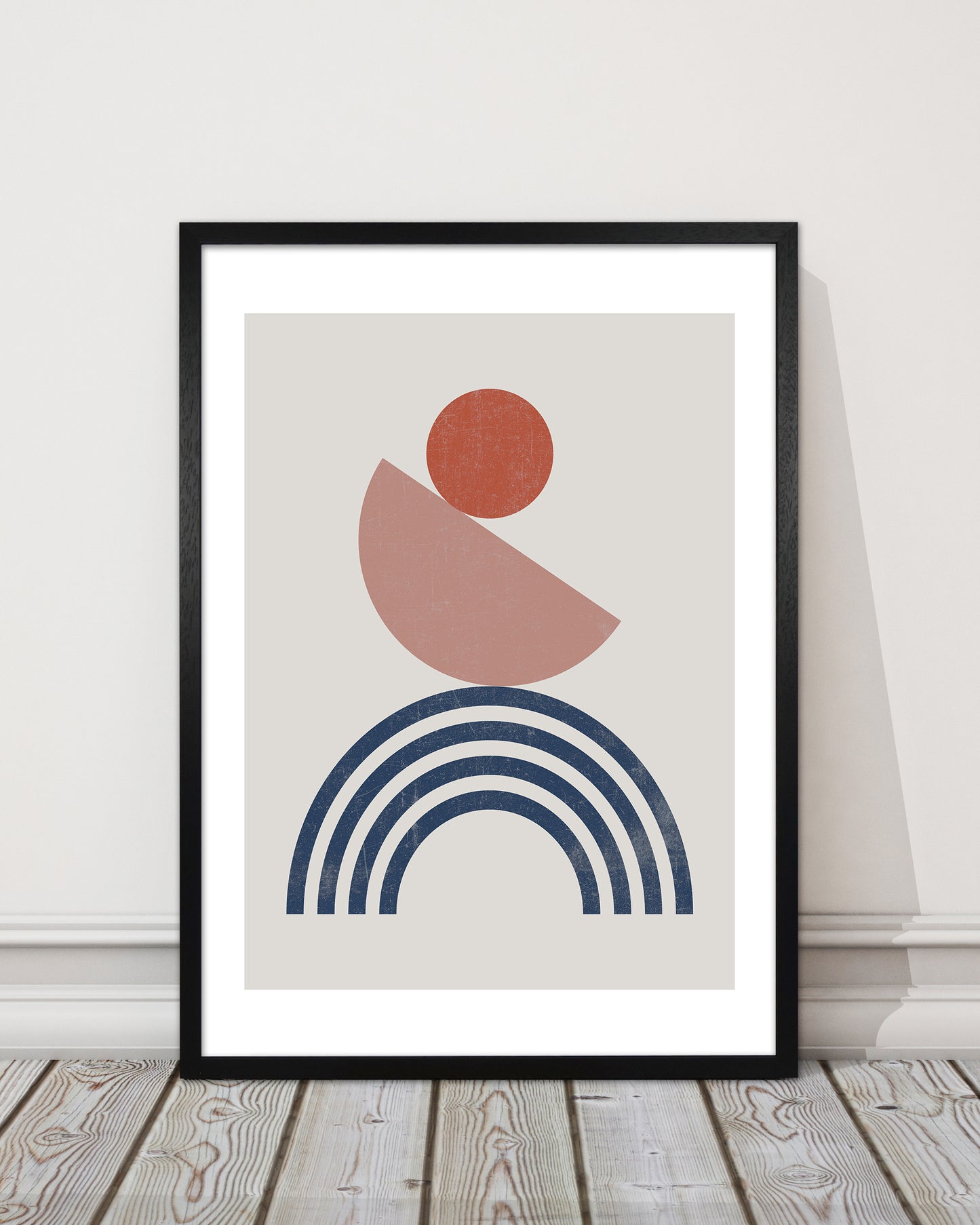 Mid Century Shapes Wall Art Print B