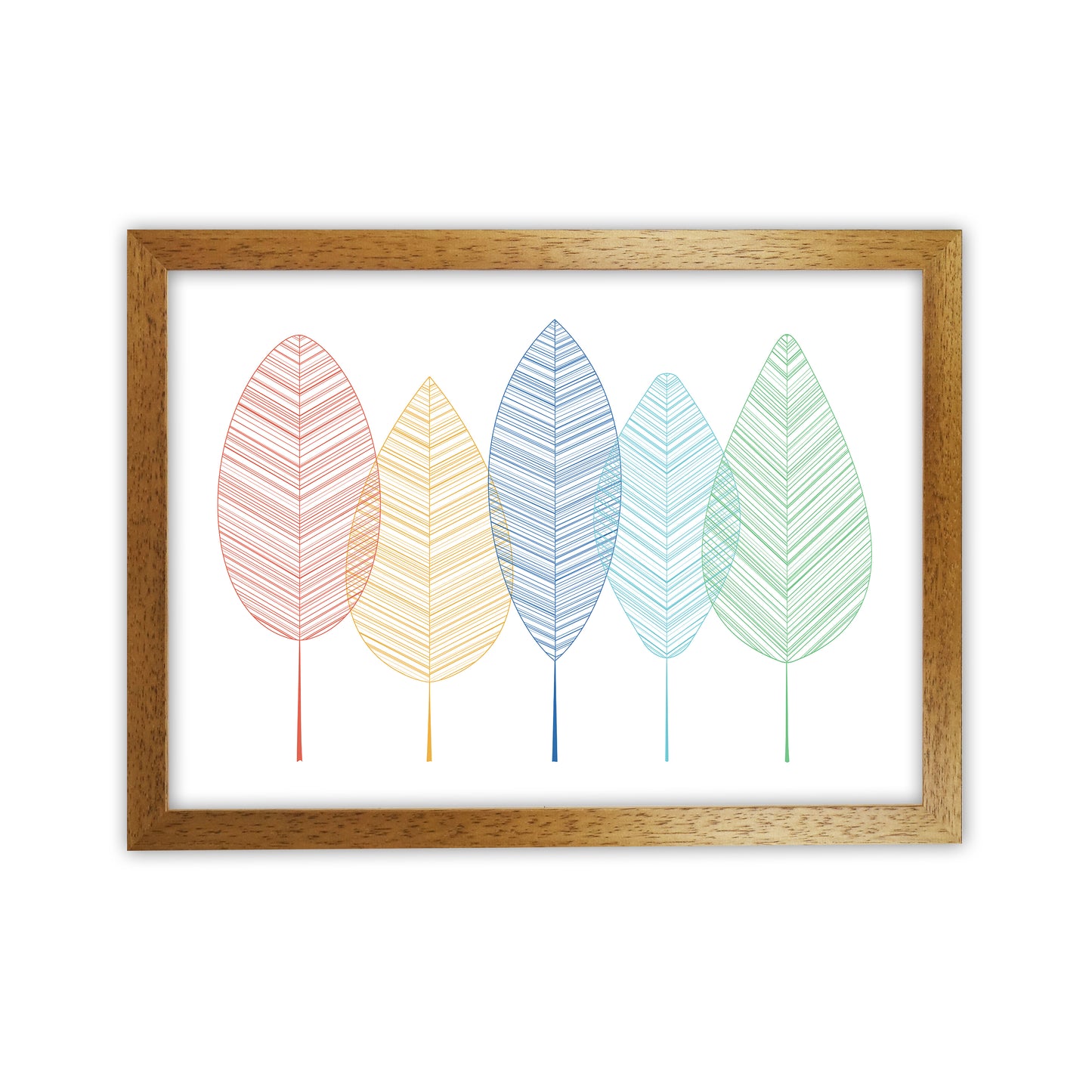 Scandinavian Colorful Leaves in Landscape