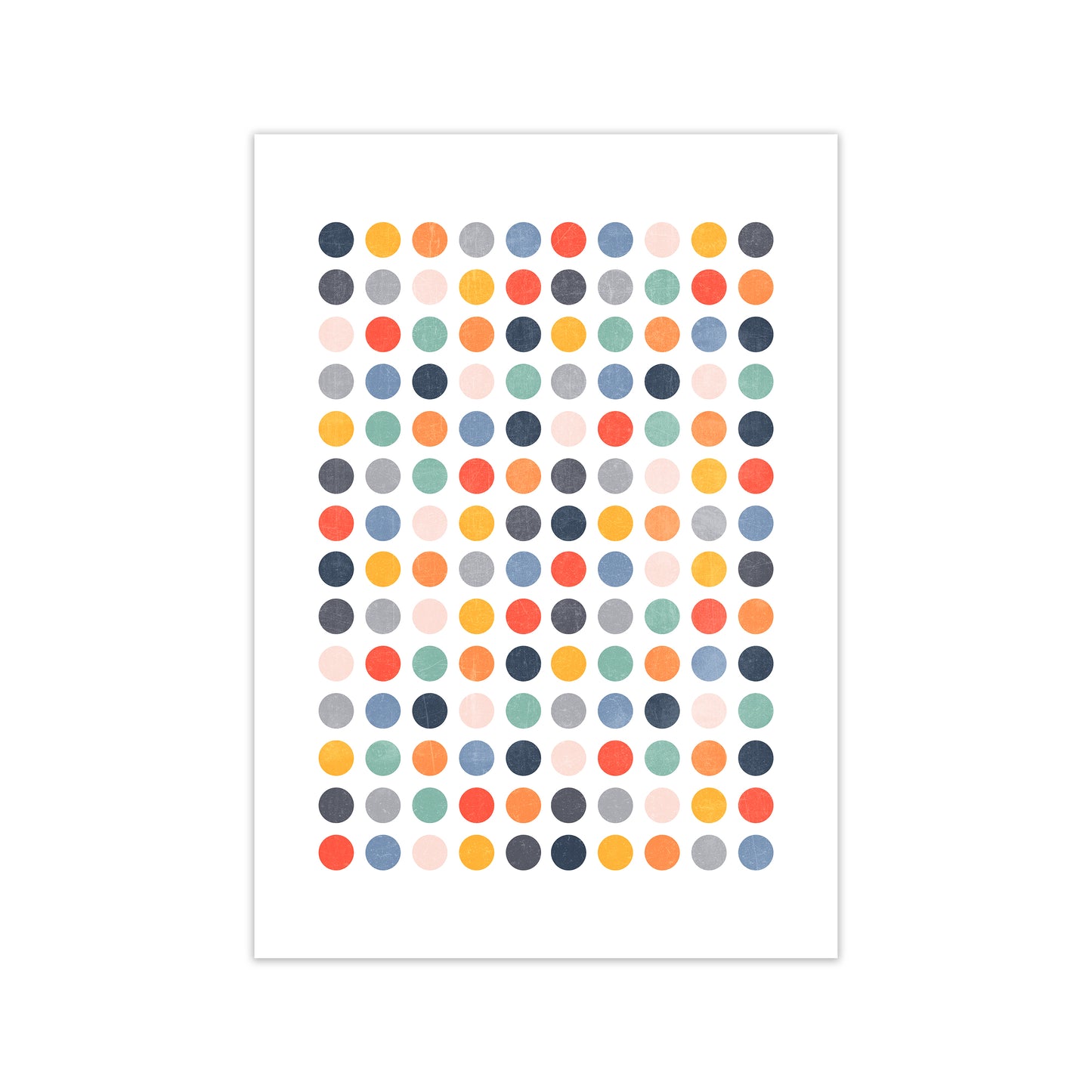 Scandinavian Dots Artwork Original A1 Print Only