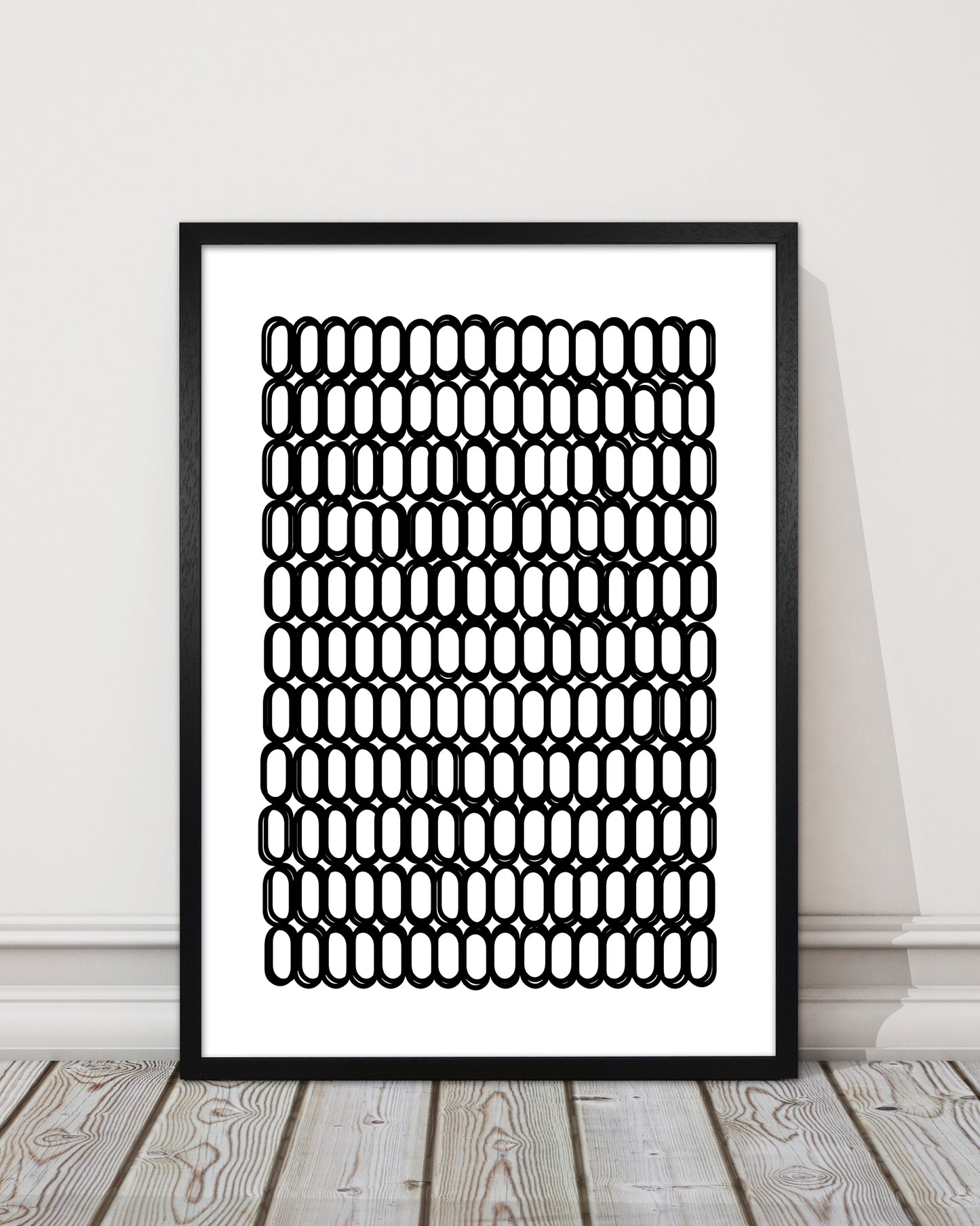 Black and White Oval Multi