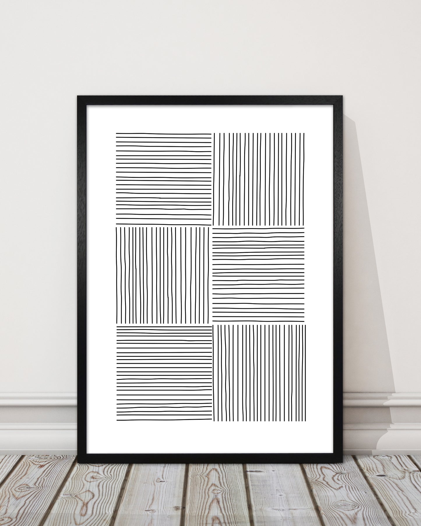 Black and White Squared Lines