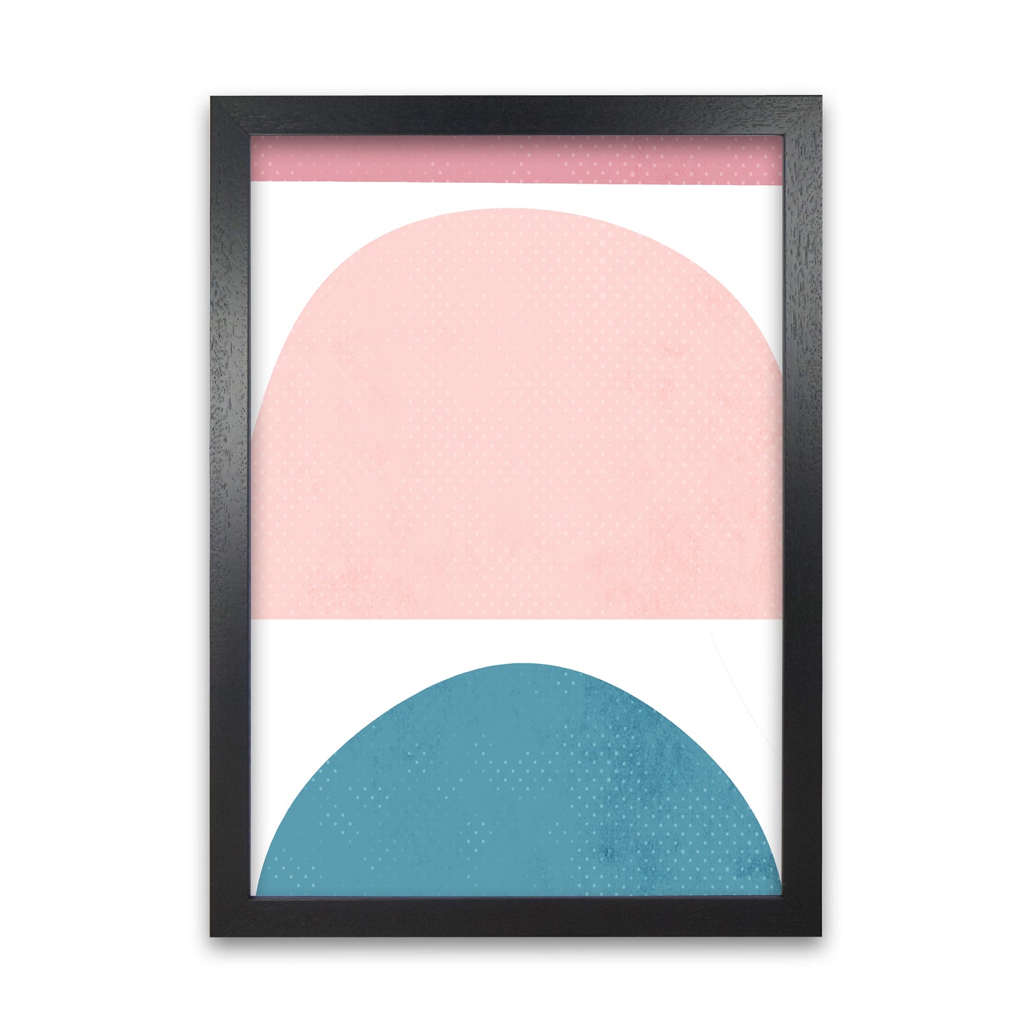 Abstract Blue and Pink Original A1 Black Grain Frame