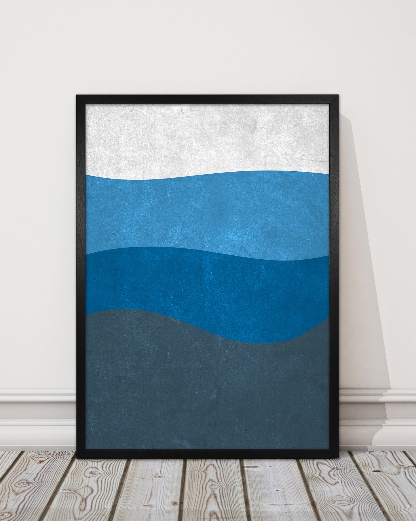 Abstract Blue Seascape Grunge