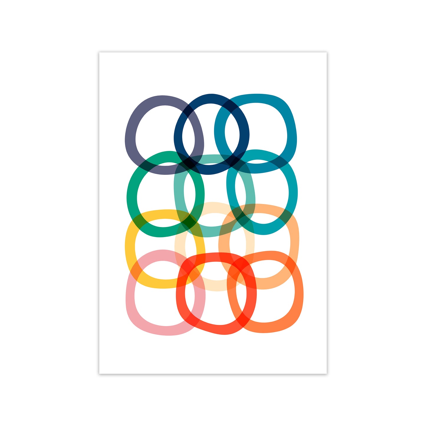 Colorful Rings Print A1 Print Only