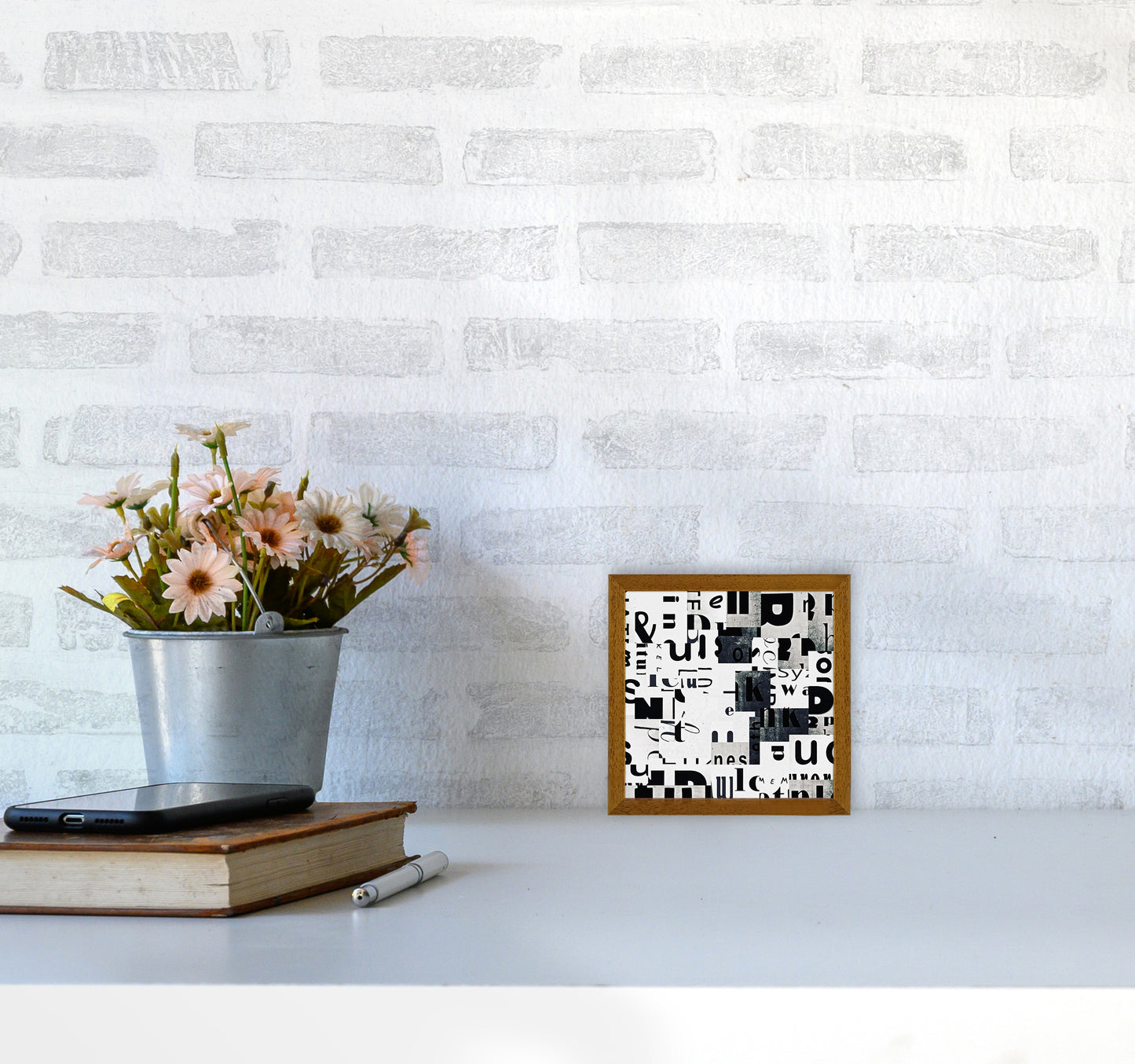 Black and White Typography Pair A Original3030 Print Only