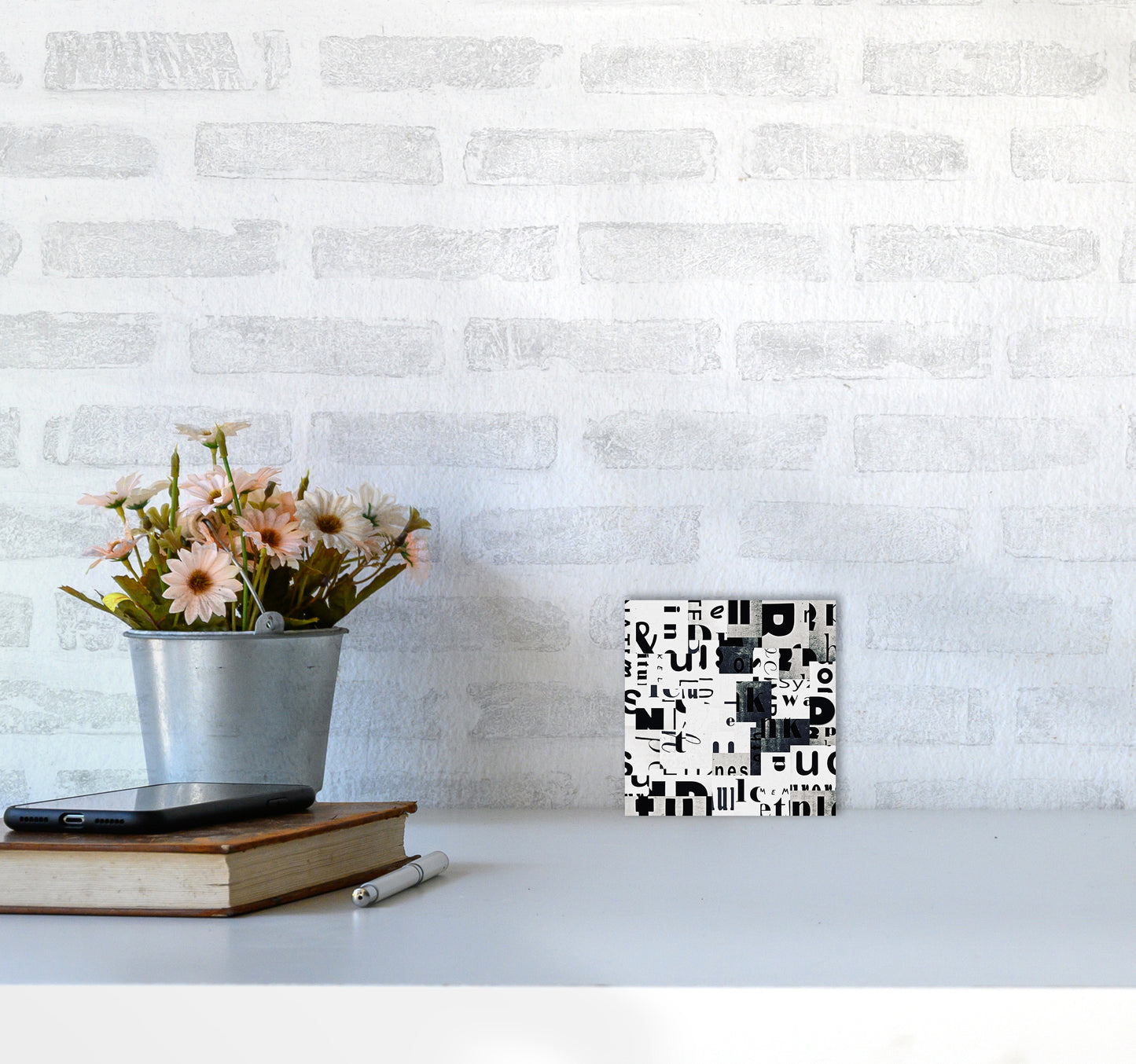 Black and White Typography Pair A Original3030 Black Frame
