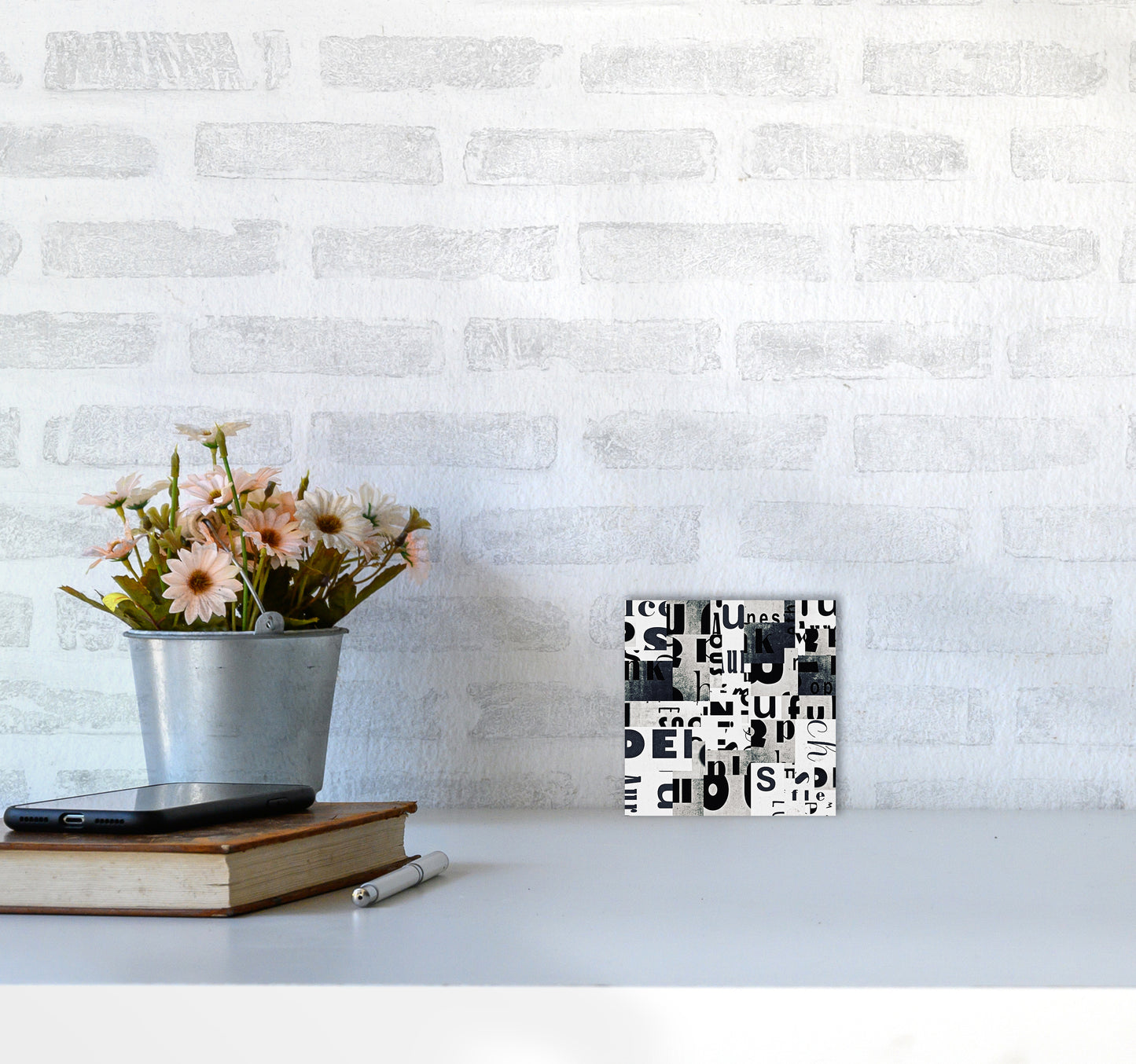 Black and White Typography Pair B Original3030 Black Frame