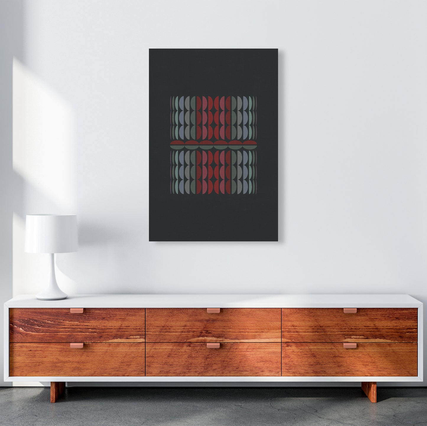 Abstract Shapes on Grey Original A1 Canvas