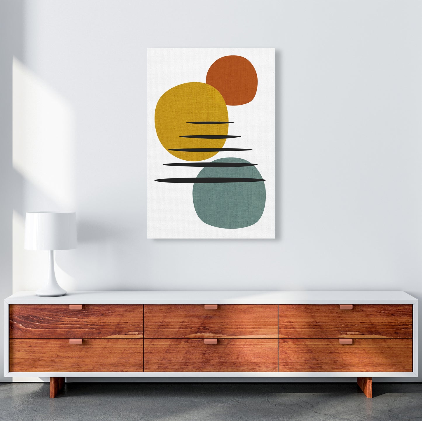 Mid Century Set of 2 A Original A1 Canvas