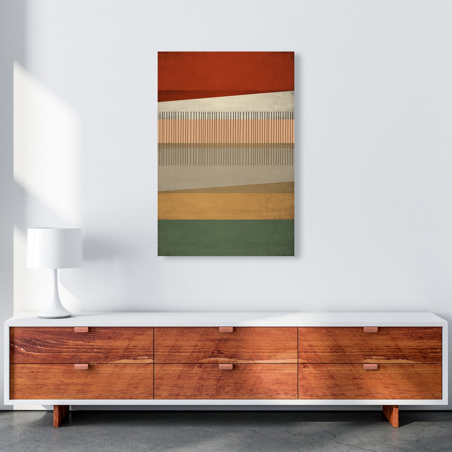 Abstract Earth Tone Prints B A1 Canvas