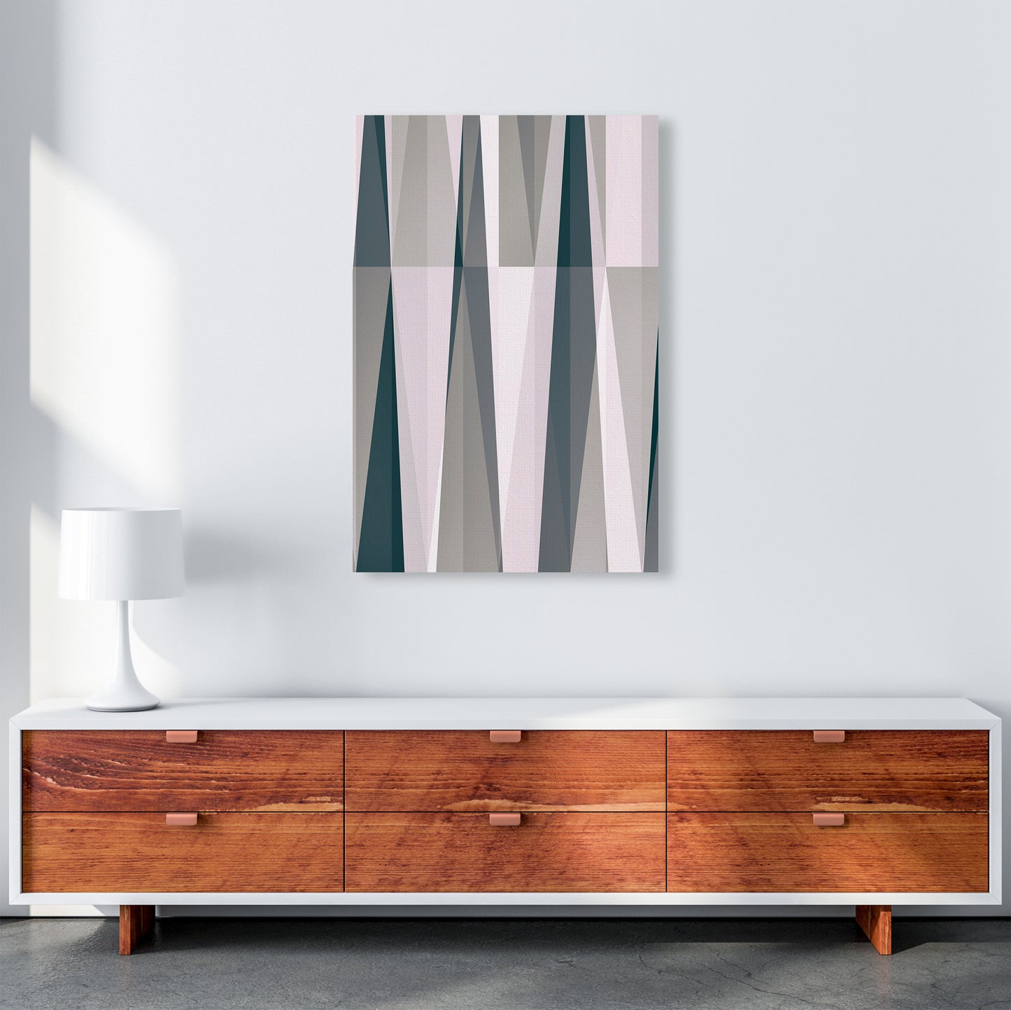 Mono Triangles Abstract Original A1 Canvas