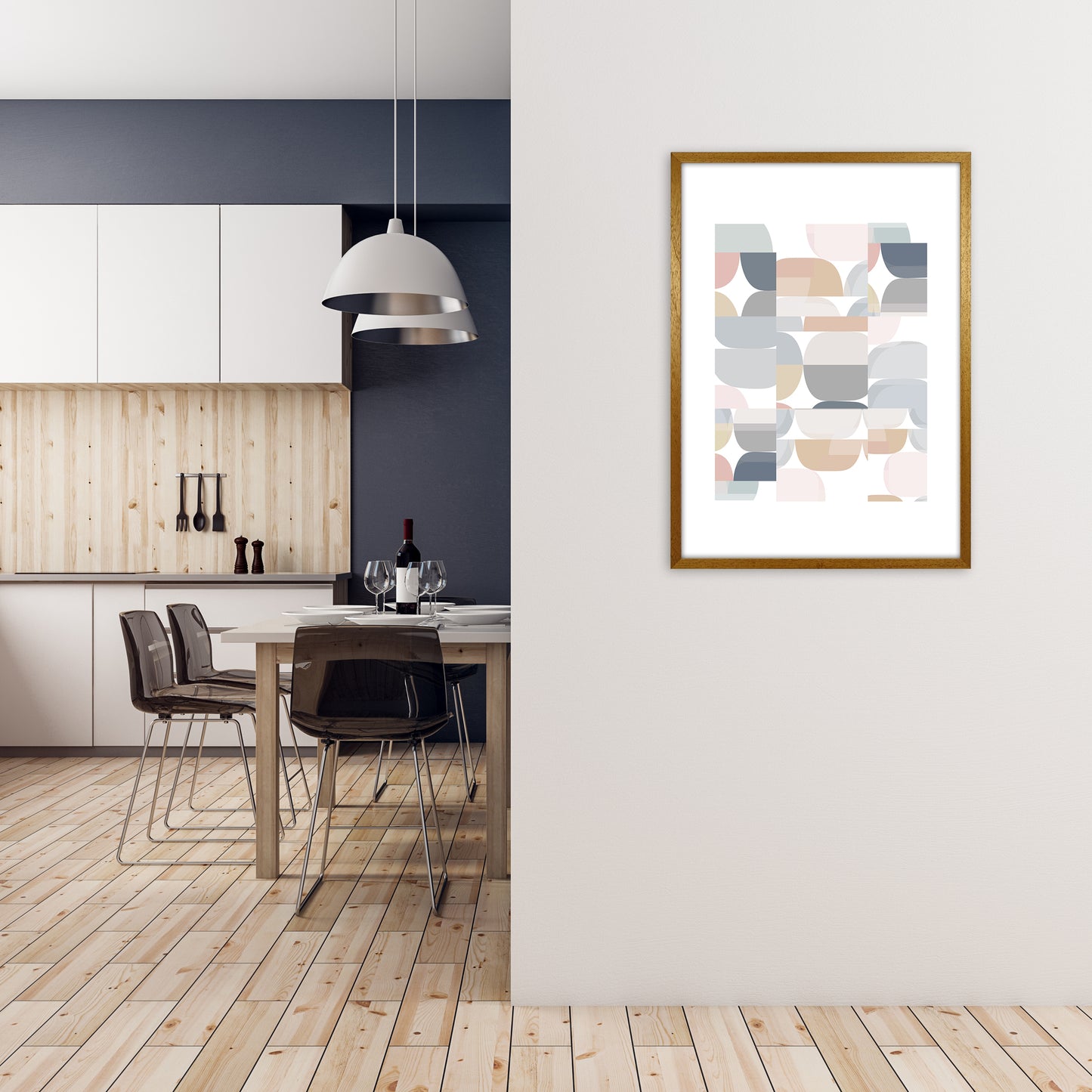 Light Desaturated Abstract Wall Art A1 Print Only