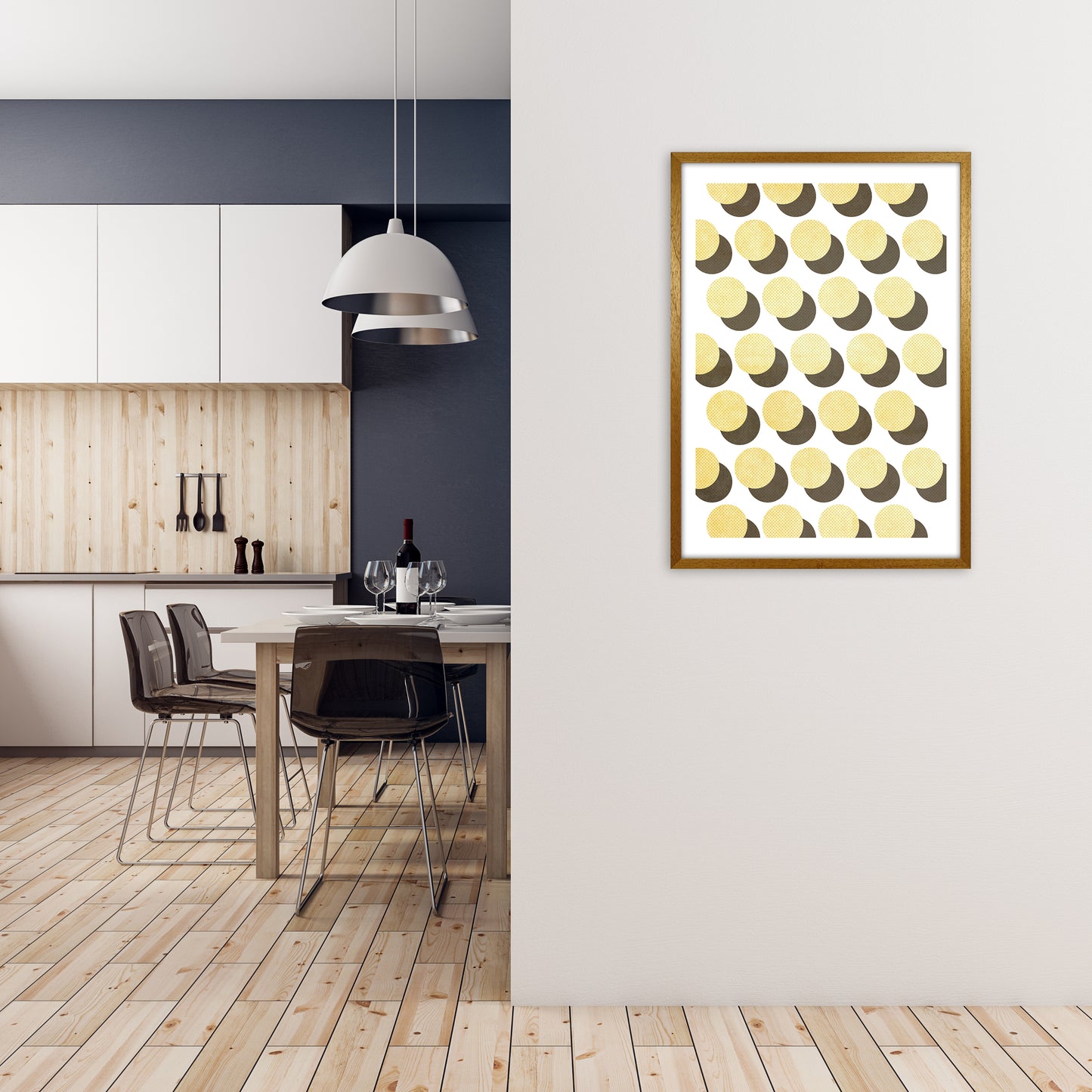 Half Tone Yellow Abstract Original A1 Print Only