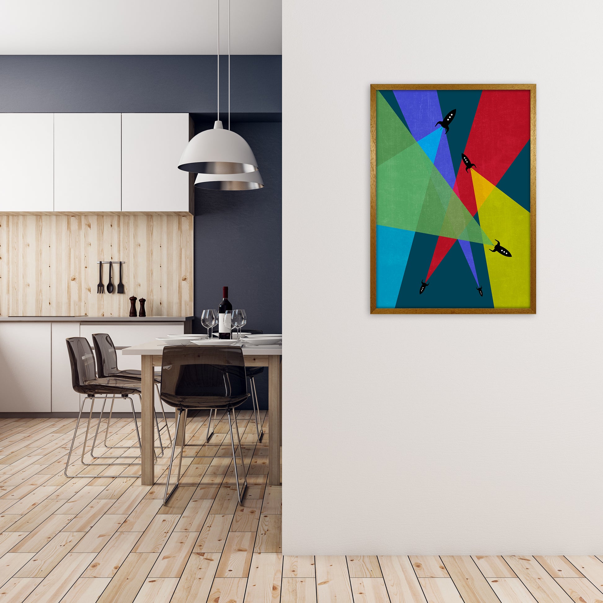 Rocket Bedroom Print A A1 Print Only