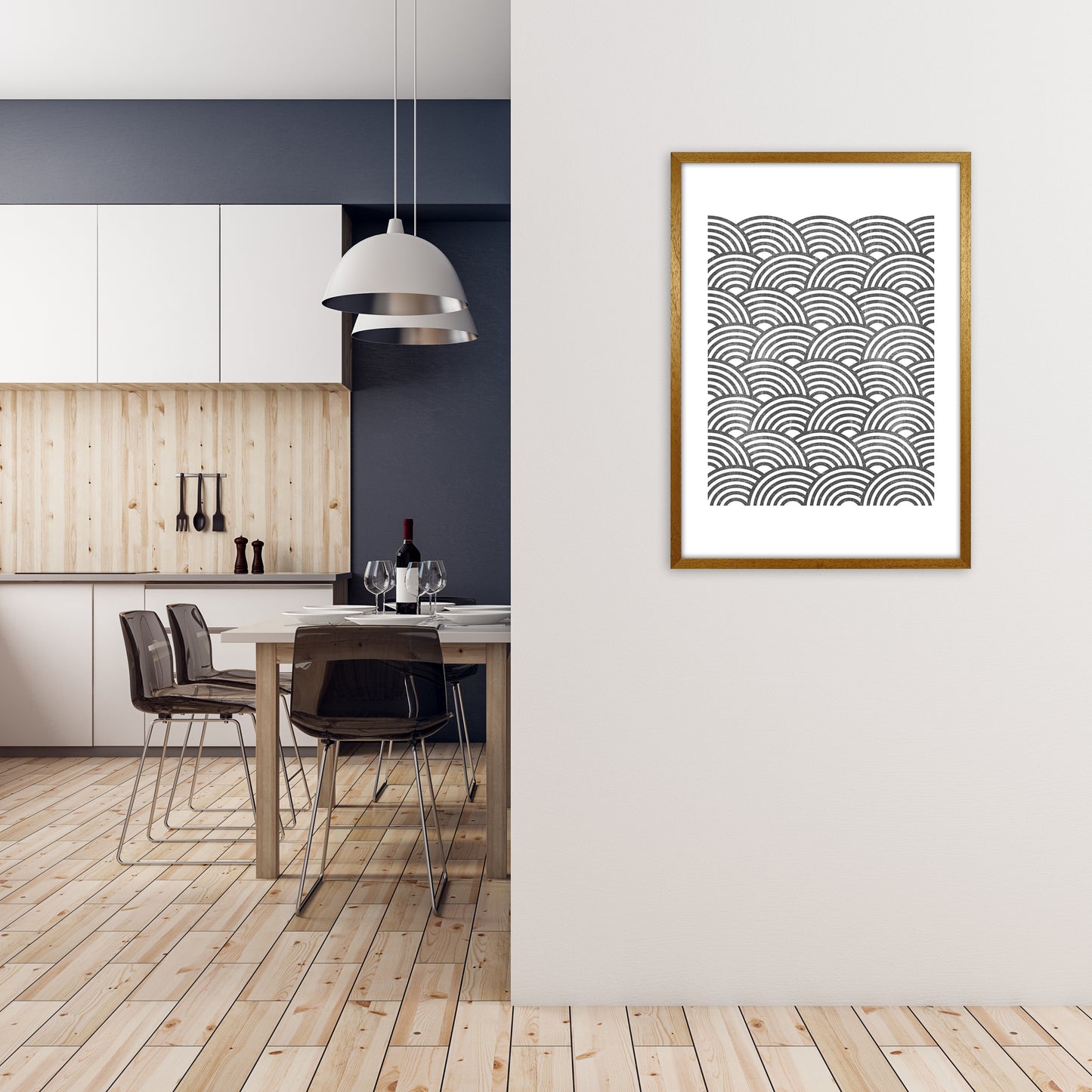 Art Deco Grunge Original A1 Print Only