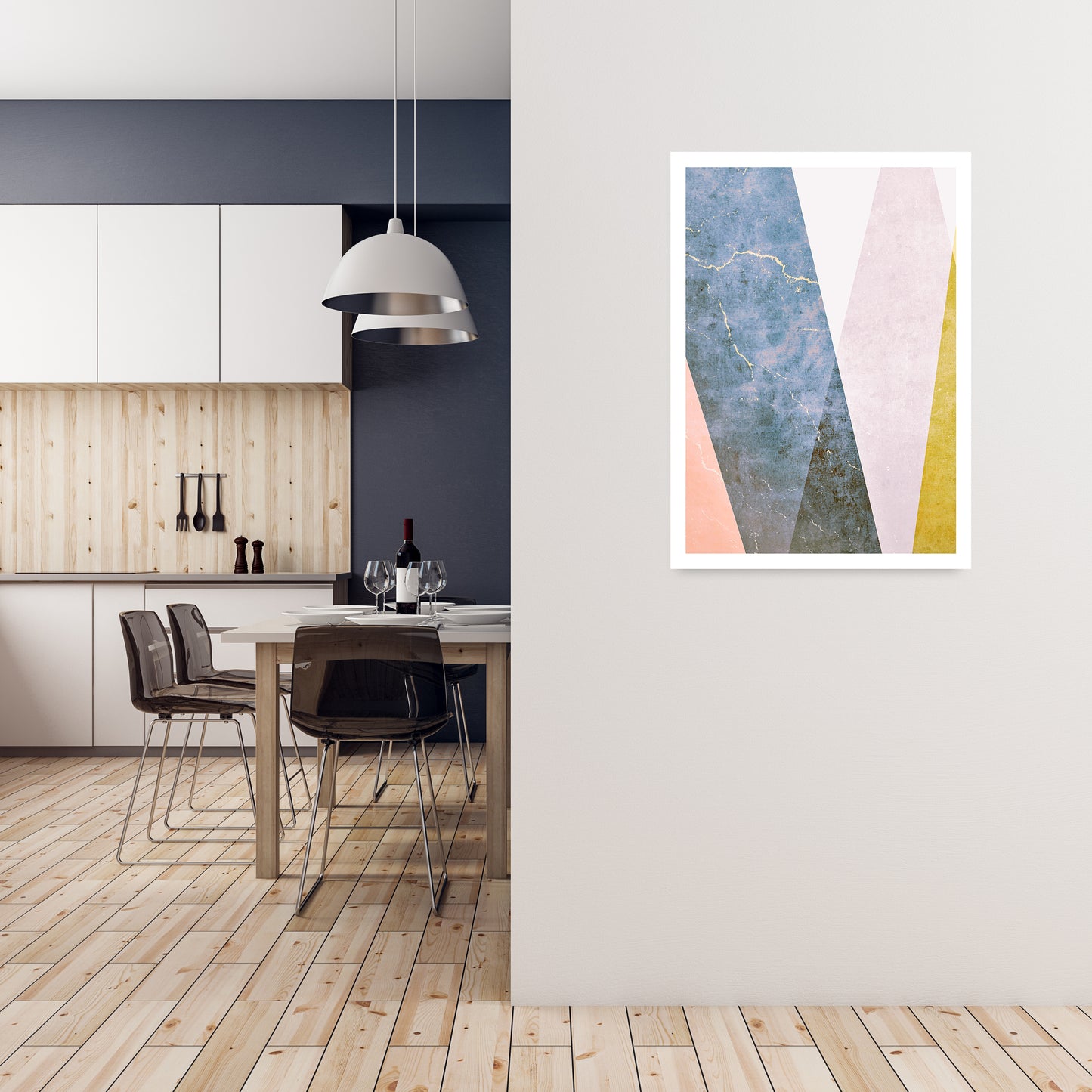 Grunge Colour Print A A1 Black Frame