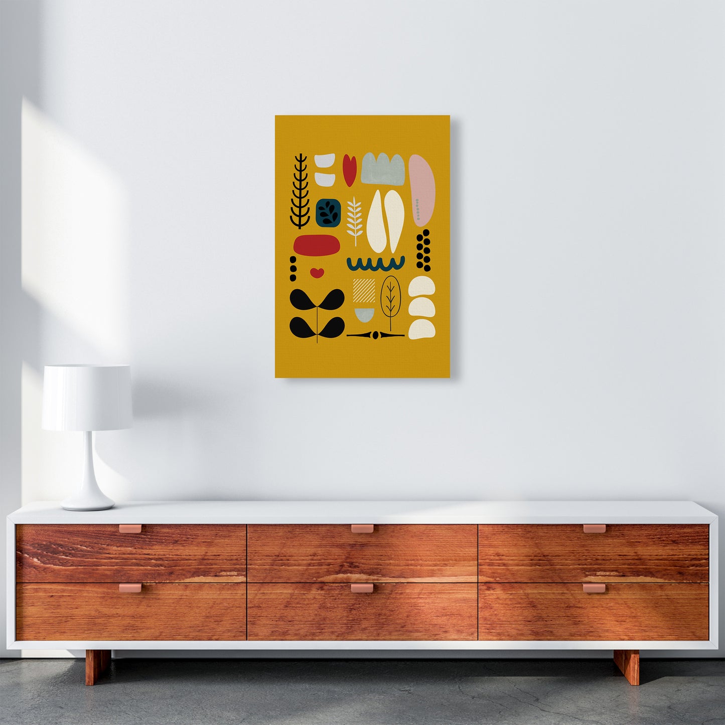 Scandinavian Shapes Artwork Original A2 Canvas