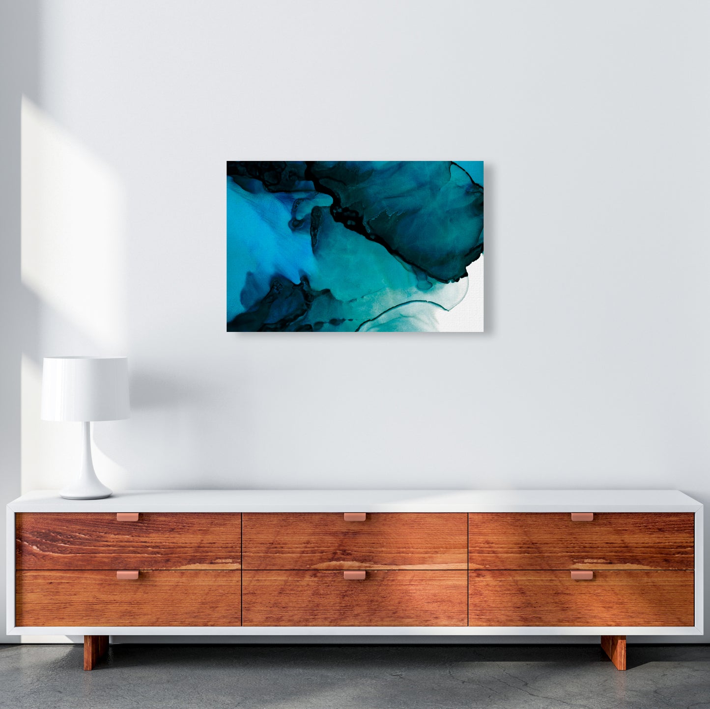 Blue Inspiration Watercolor Original A2 Canvas