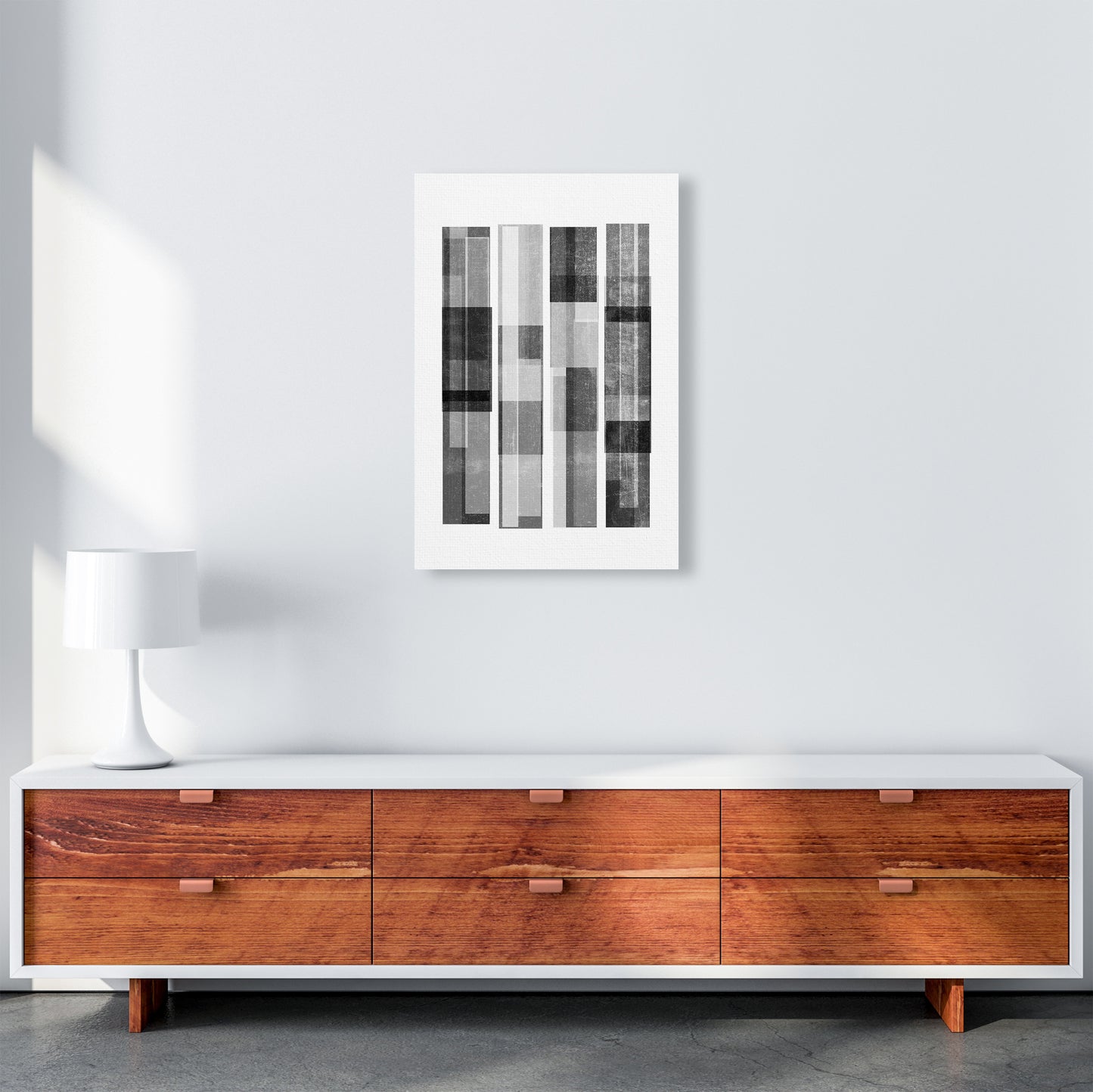Black and White Abstract Negatives A2 Canvas