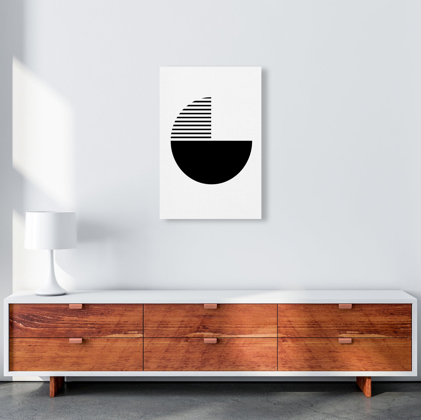 Mid Century Black Original A2 Canvas