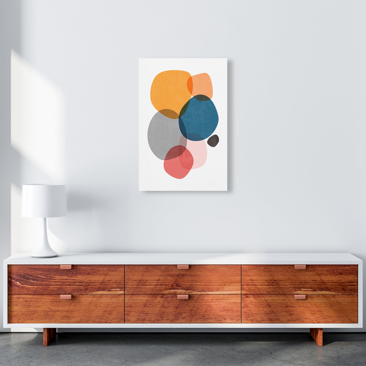 Mid Mod Abstract Shapes Original A2 Canvas