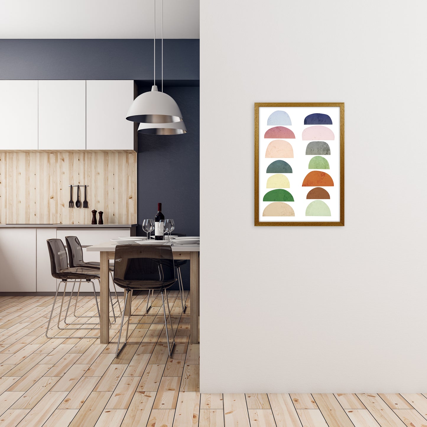 Half Moon Pastel Abstract Original A2 Print Only