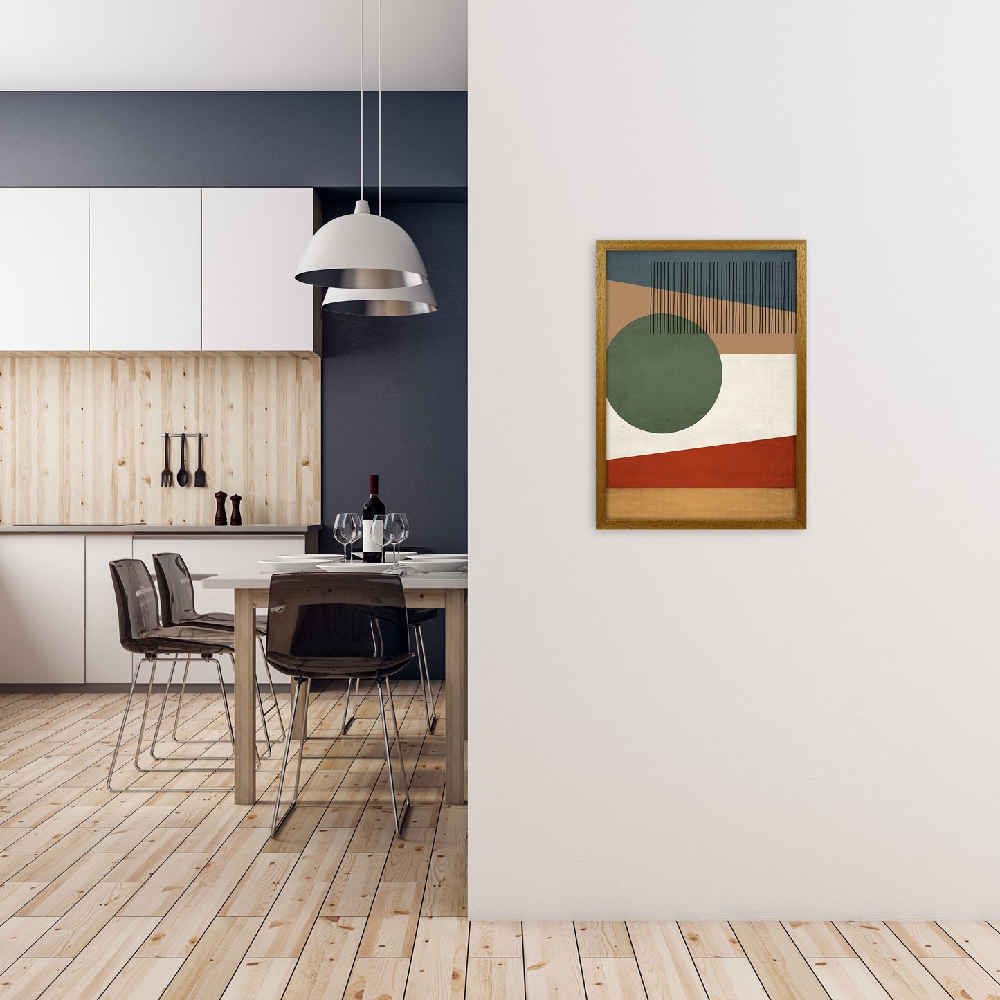 Abstract Wall Art Earth Tones A2 Print Only