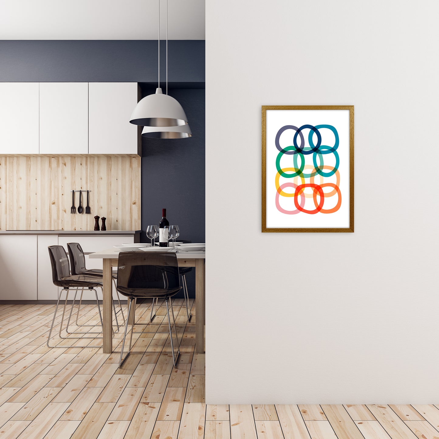 Colorful Rings Print A2 Print Only