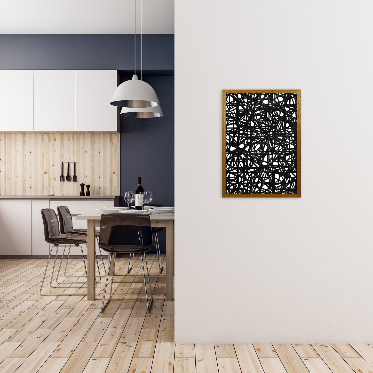 Black Graphic Print Original A2 Print Only