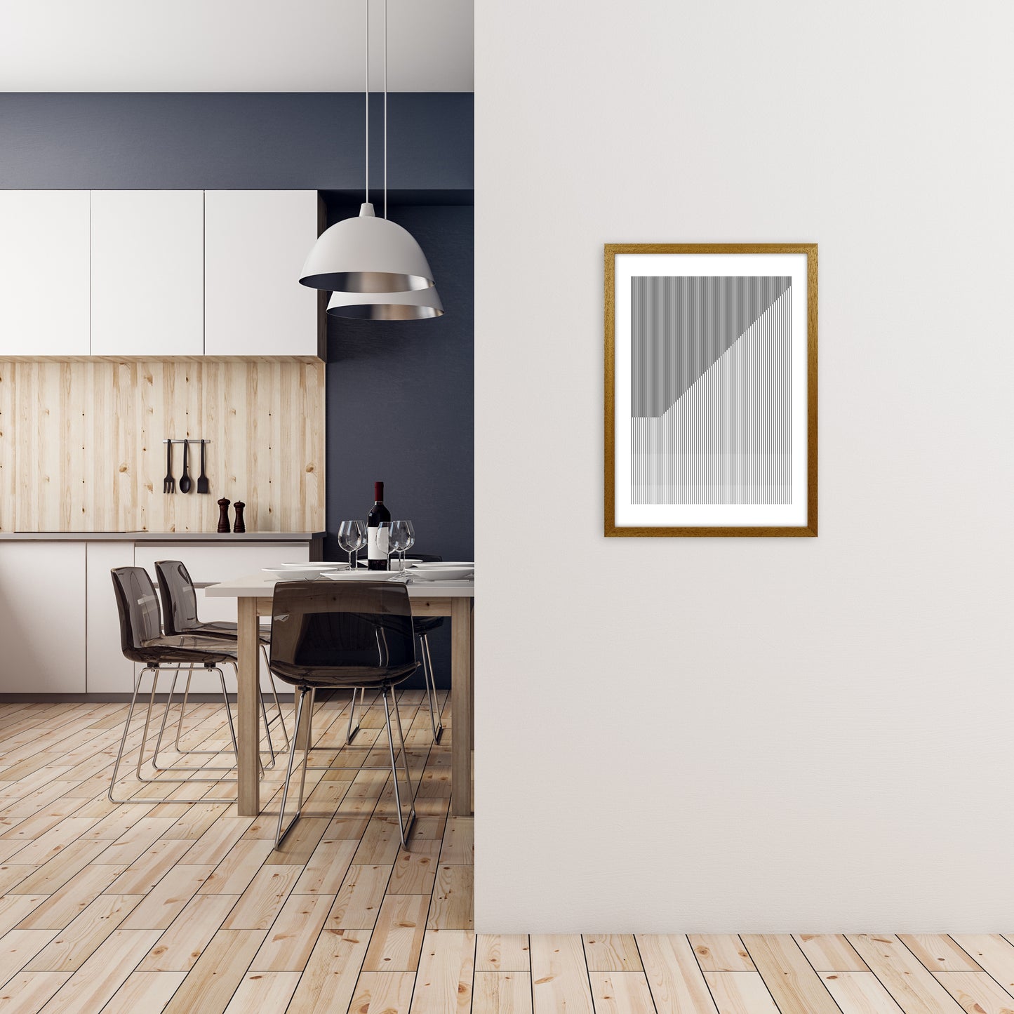 Simple Black and White Bauhaus A2 Print Only
