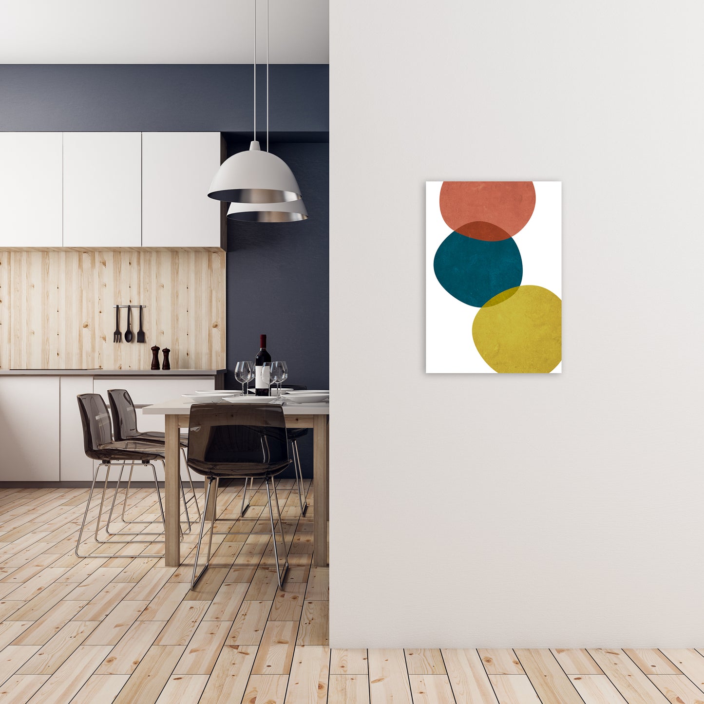 Abstract Shapes Prints A A2 Black Frame