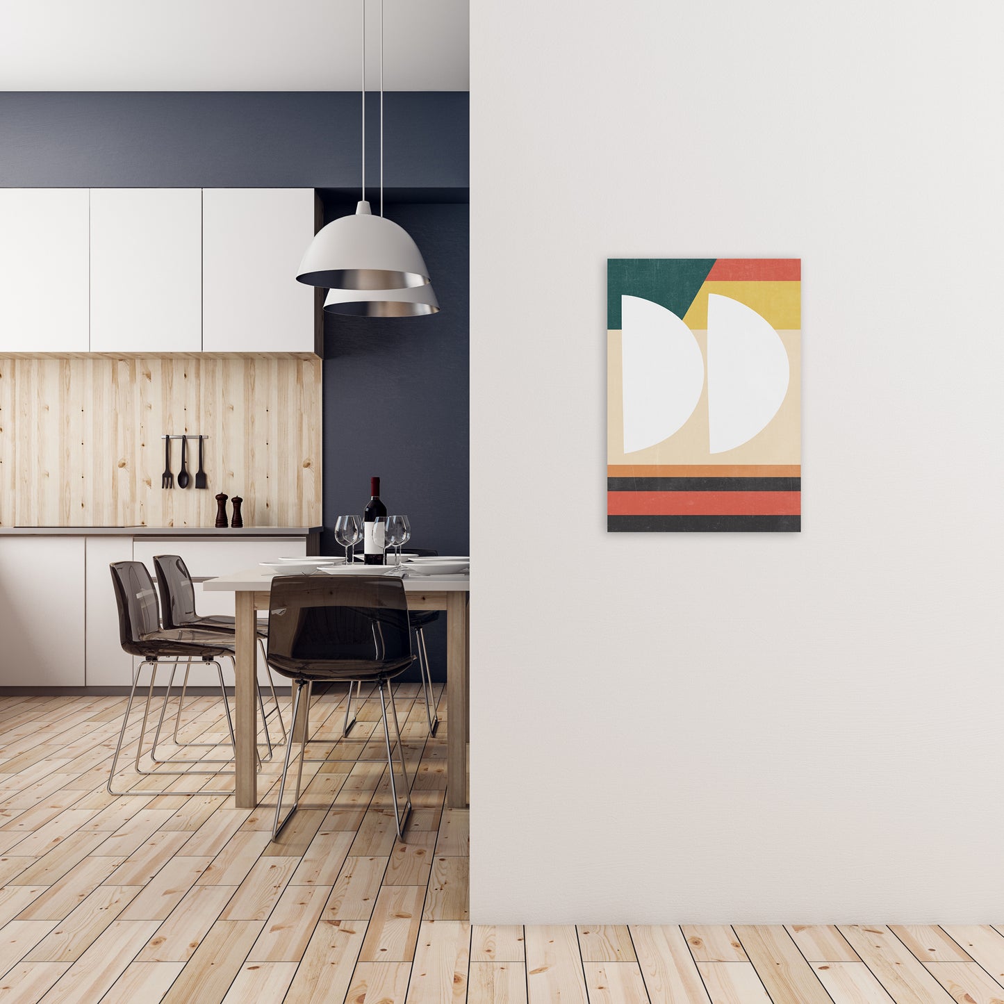 Mid Century Modern Art Print A A2 Black Frame