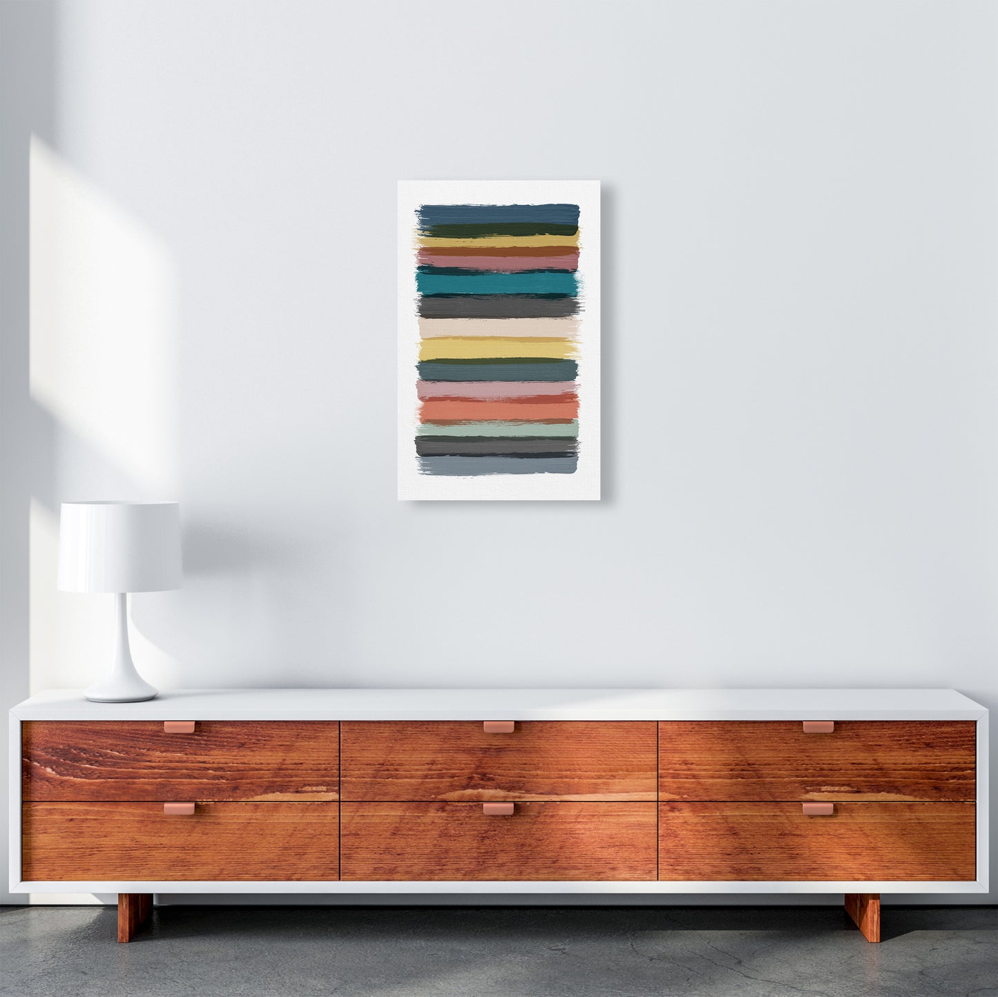 Multicolor Brush Strokes Original A3 Canvas