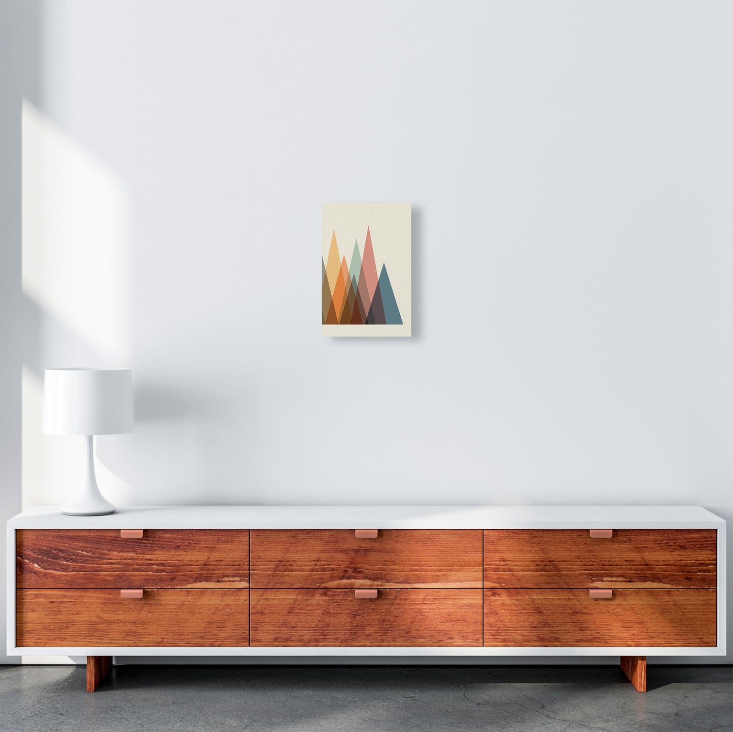 Mid Century Abstract Pair B Original A4 Canvas