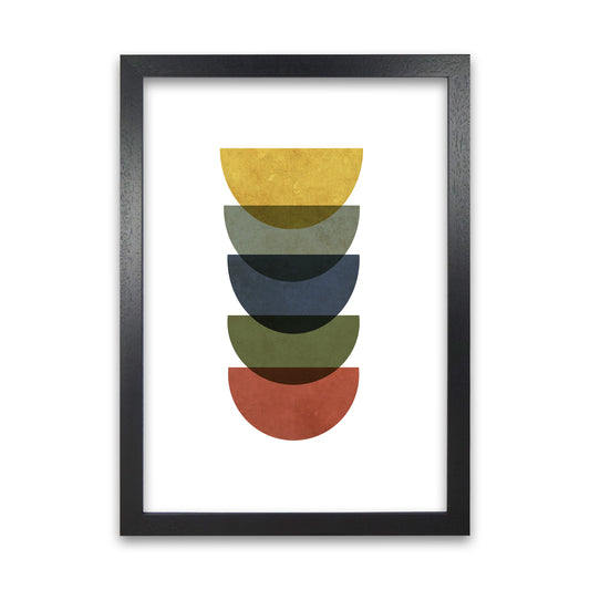 Mid Century Rainbow Grunge Original Black Grain