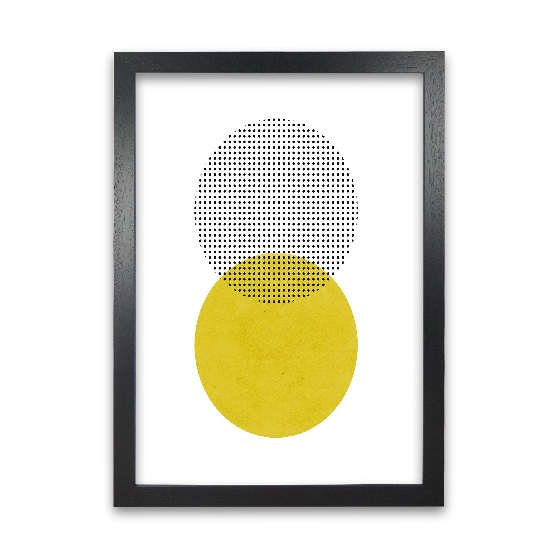 Mid Century Circles Original Black Grain
