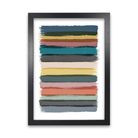 Multicolor Brush Strokes Original Black Grain