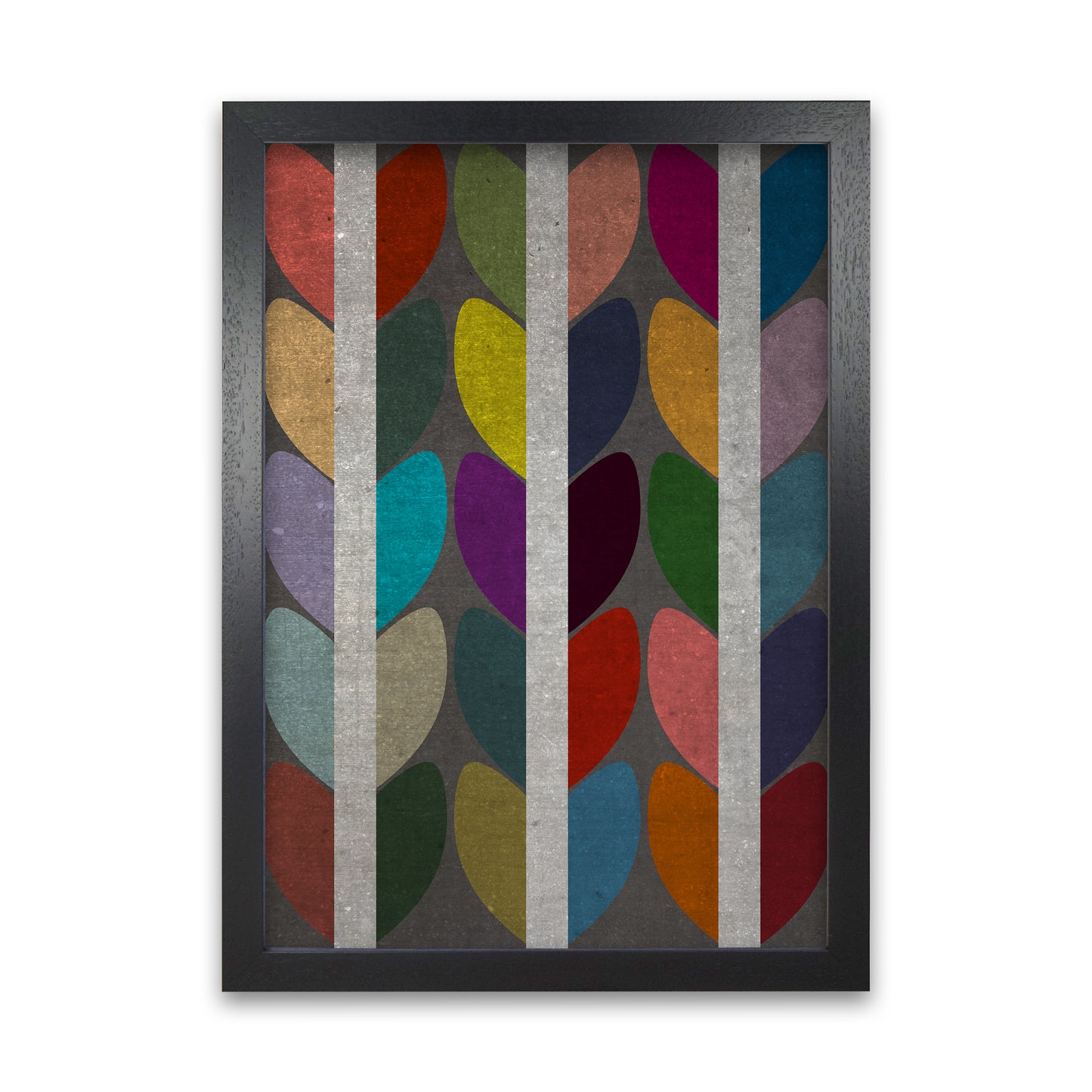 Scandinavian Wall Art Dark Original Black Grain